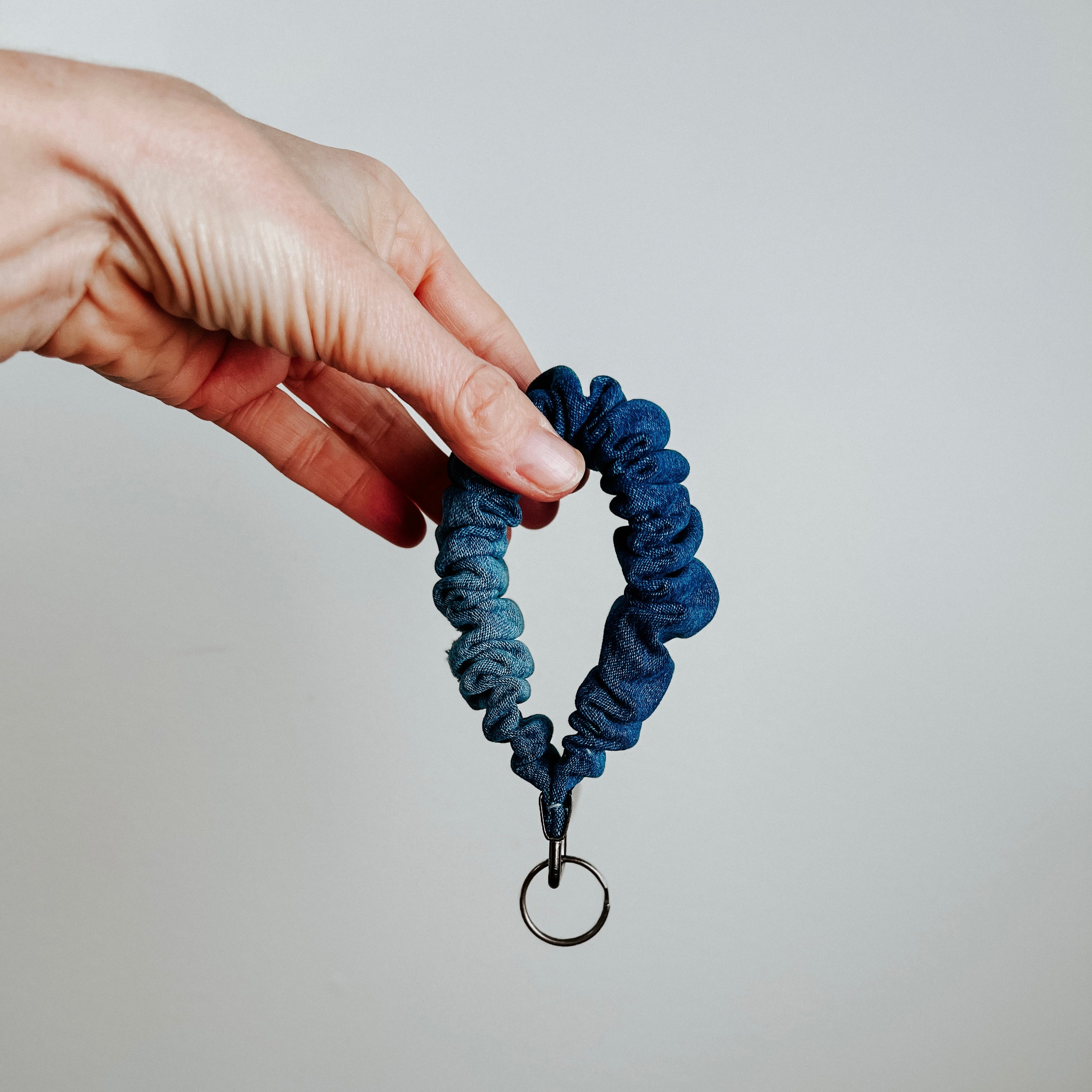 Denim Keychain Wristlet