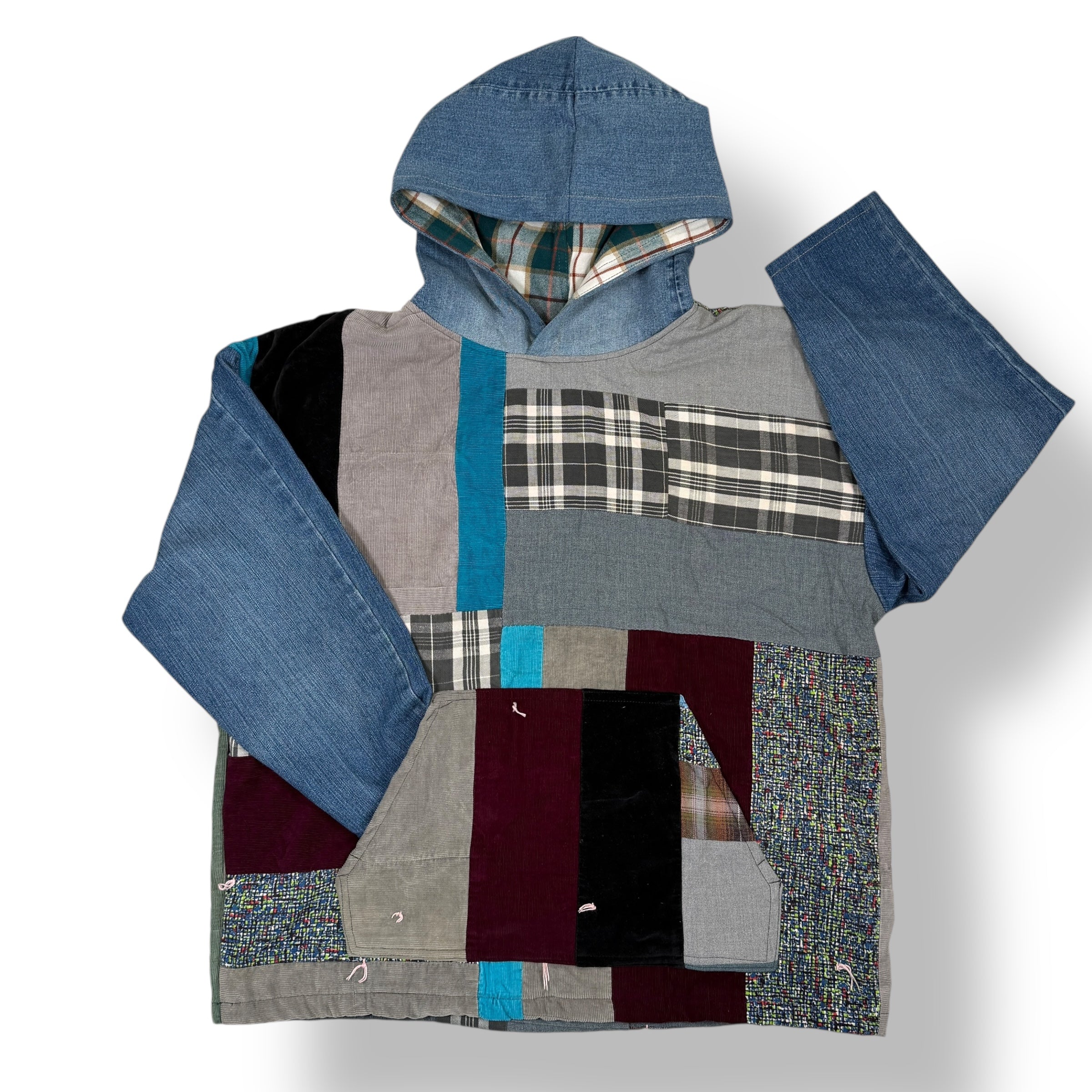 Denim Blanket Hoodie - Large