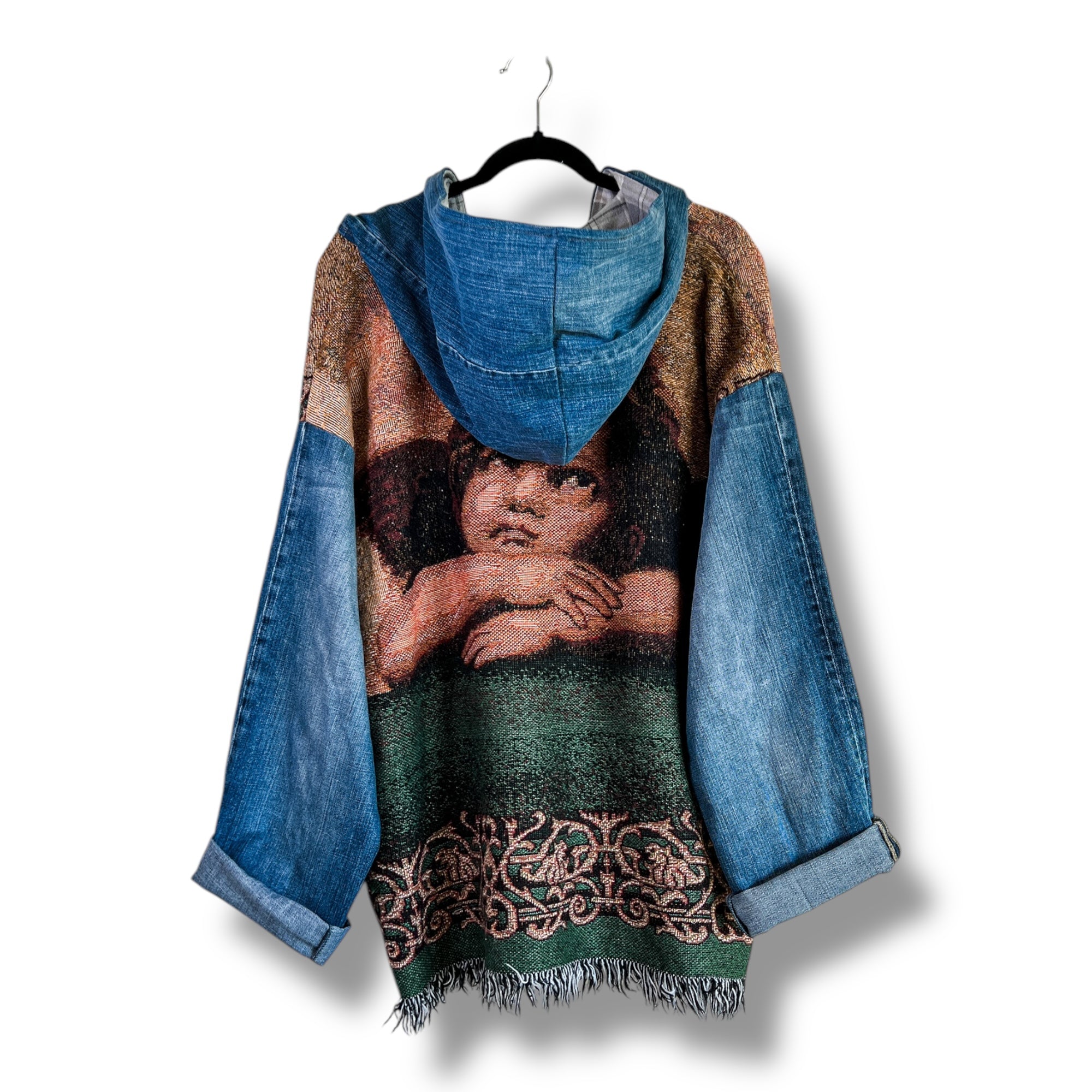 Denim Tapestry Hoodie - XL