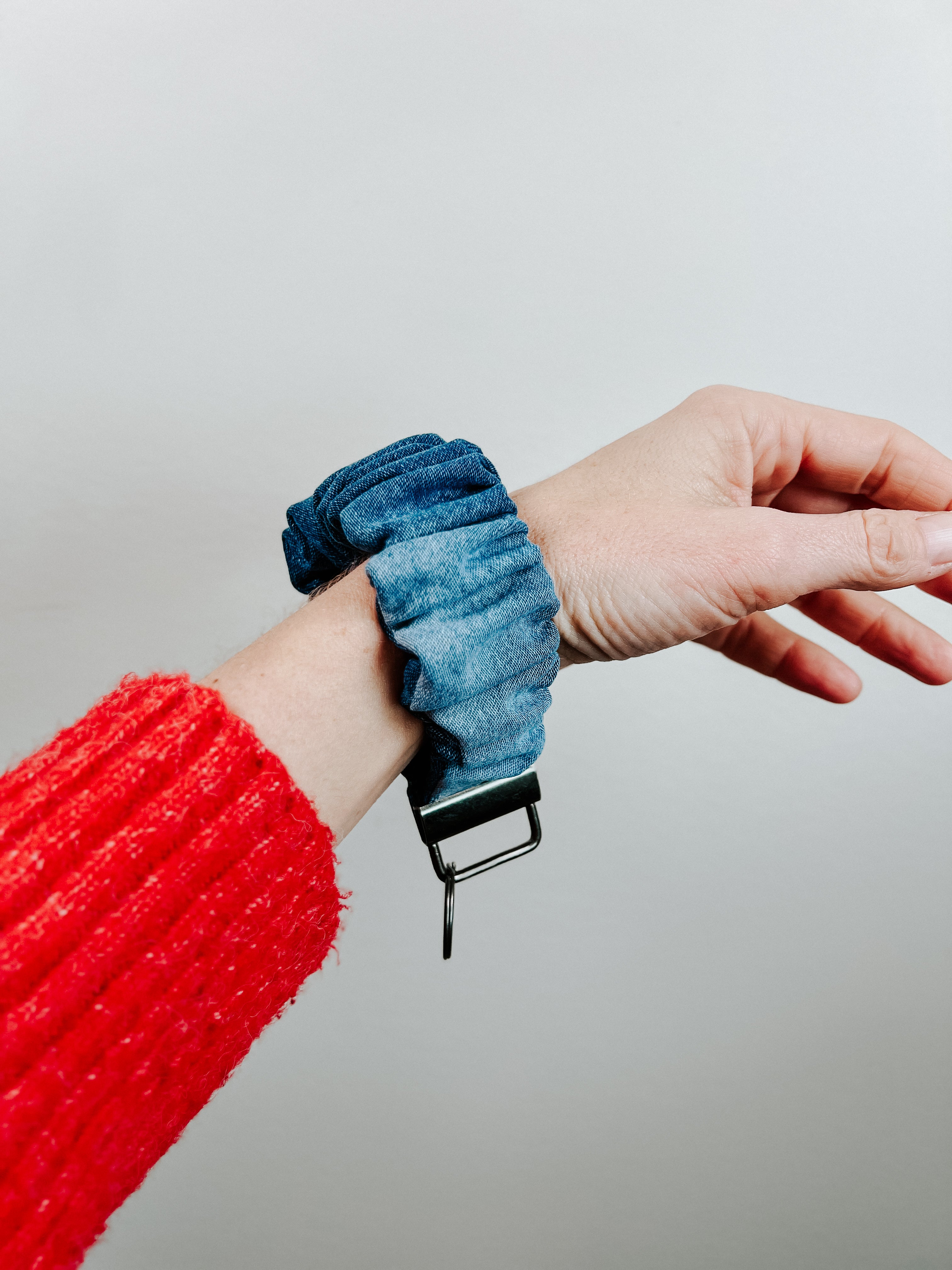 Denim Keychain Wristlet
