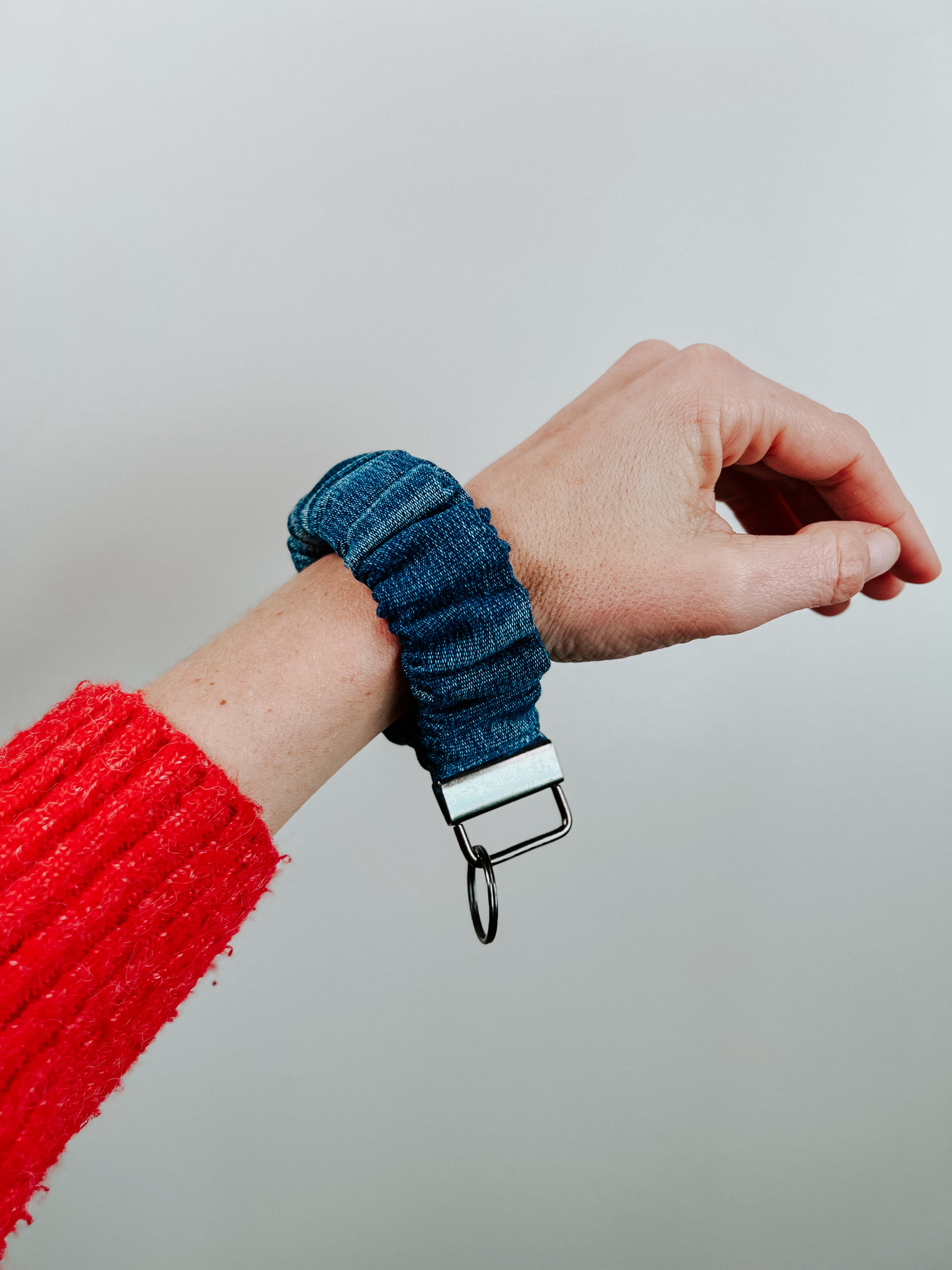 Denim Keychain Wristlet