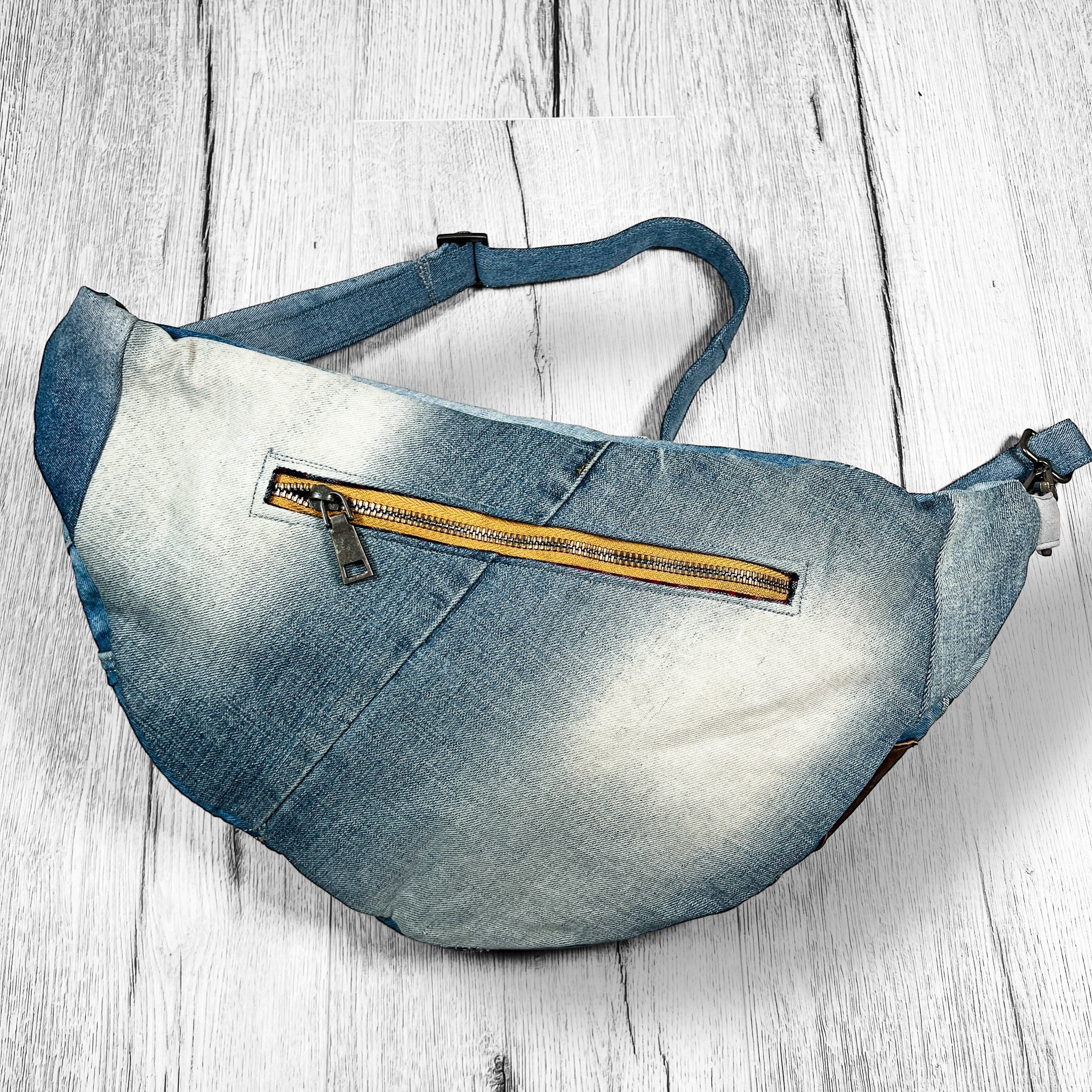 Denim Sling Bag Crossbody Bag XL