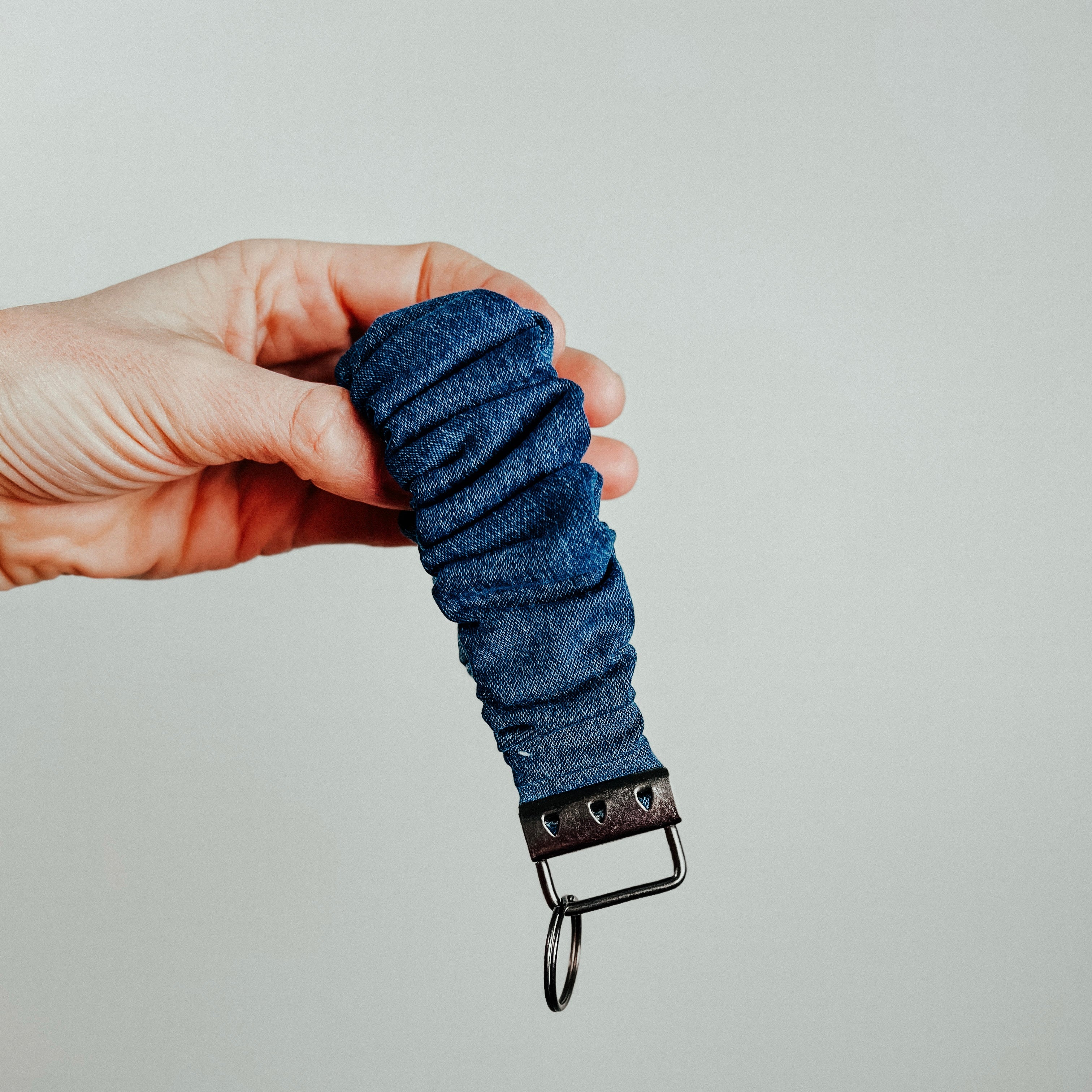 Denim Keychain Wristlet