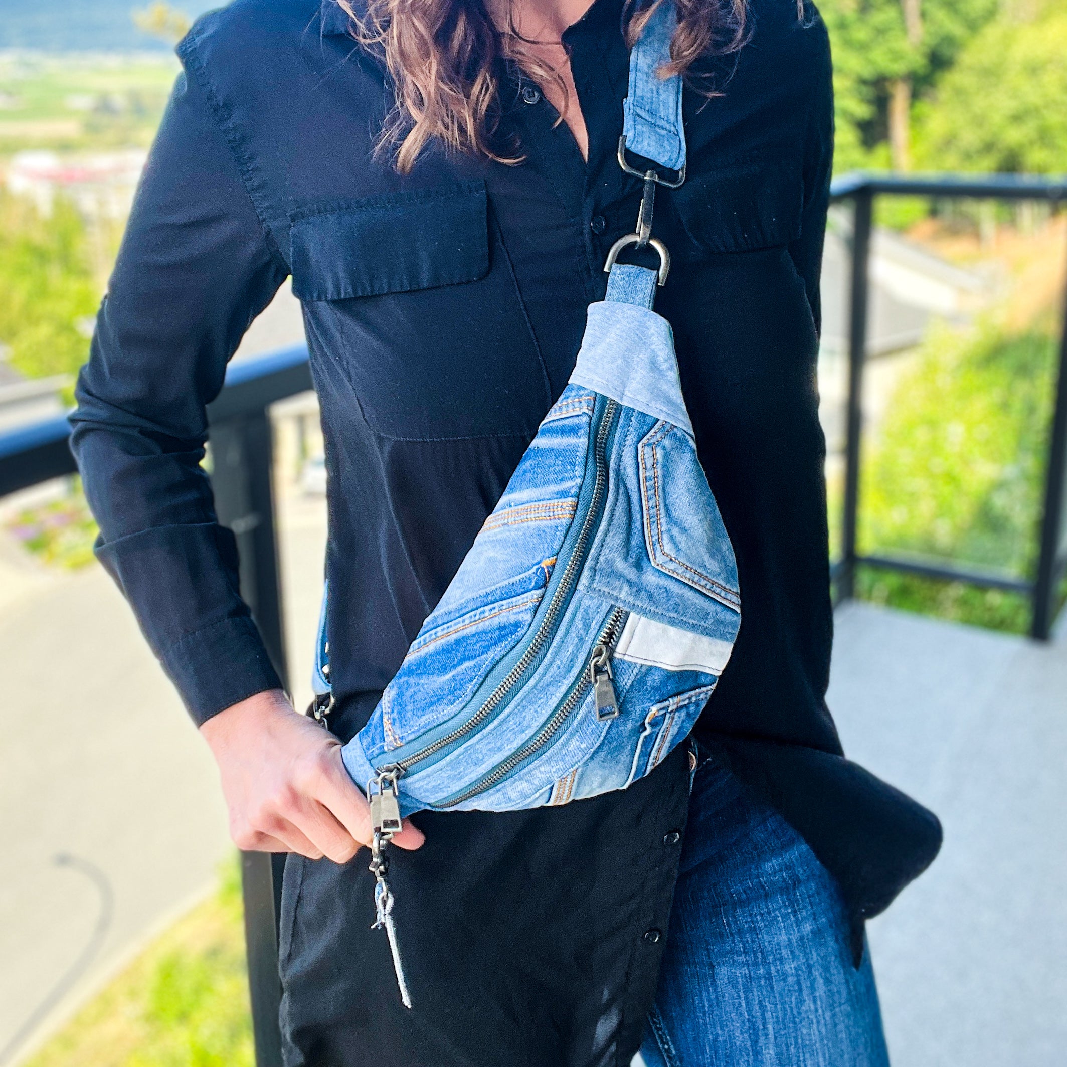 Denim Sling Bag