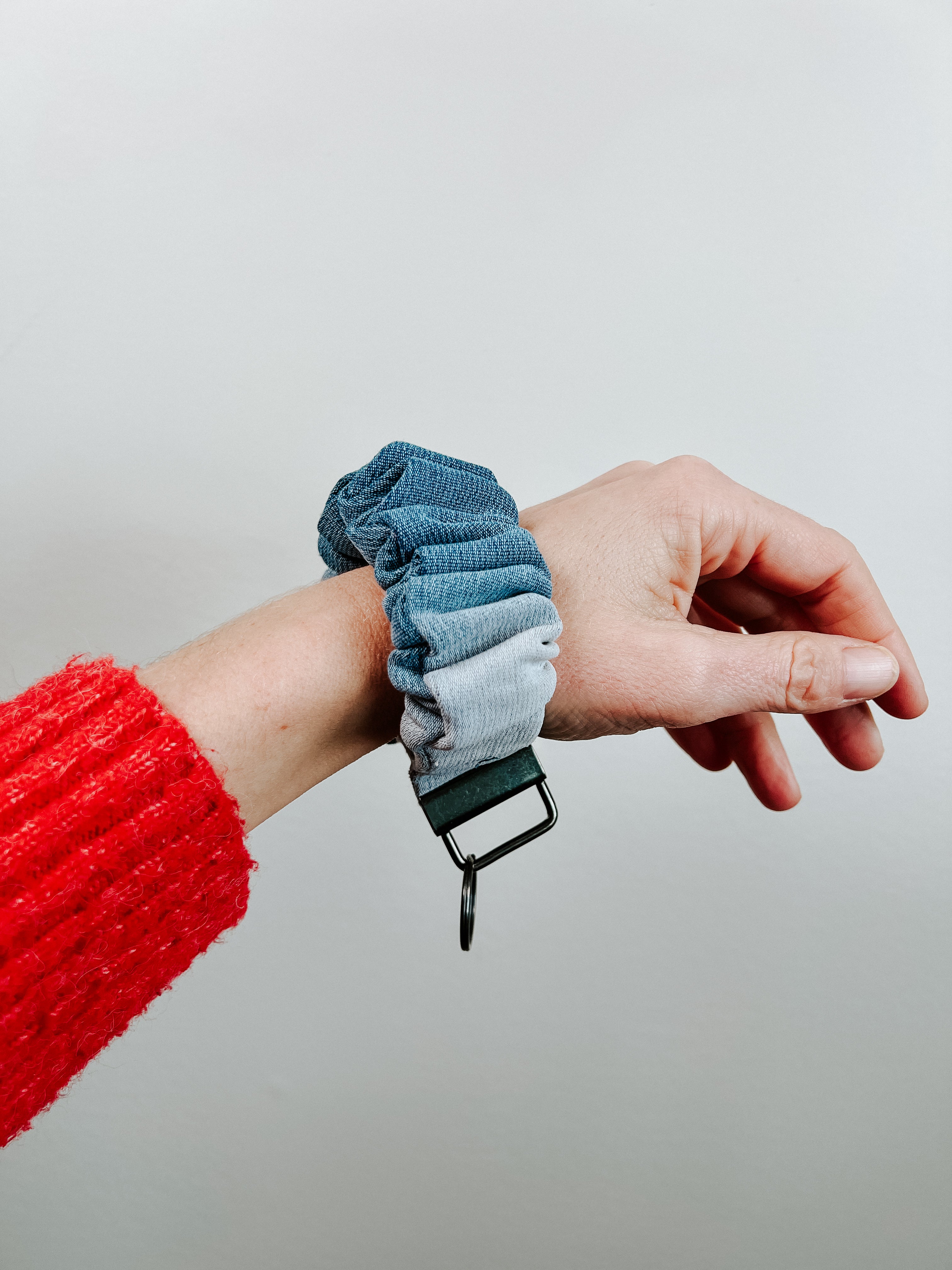 Denim Keychain Wristlet