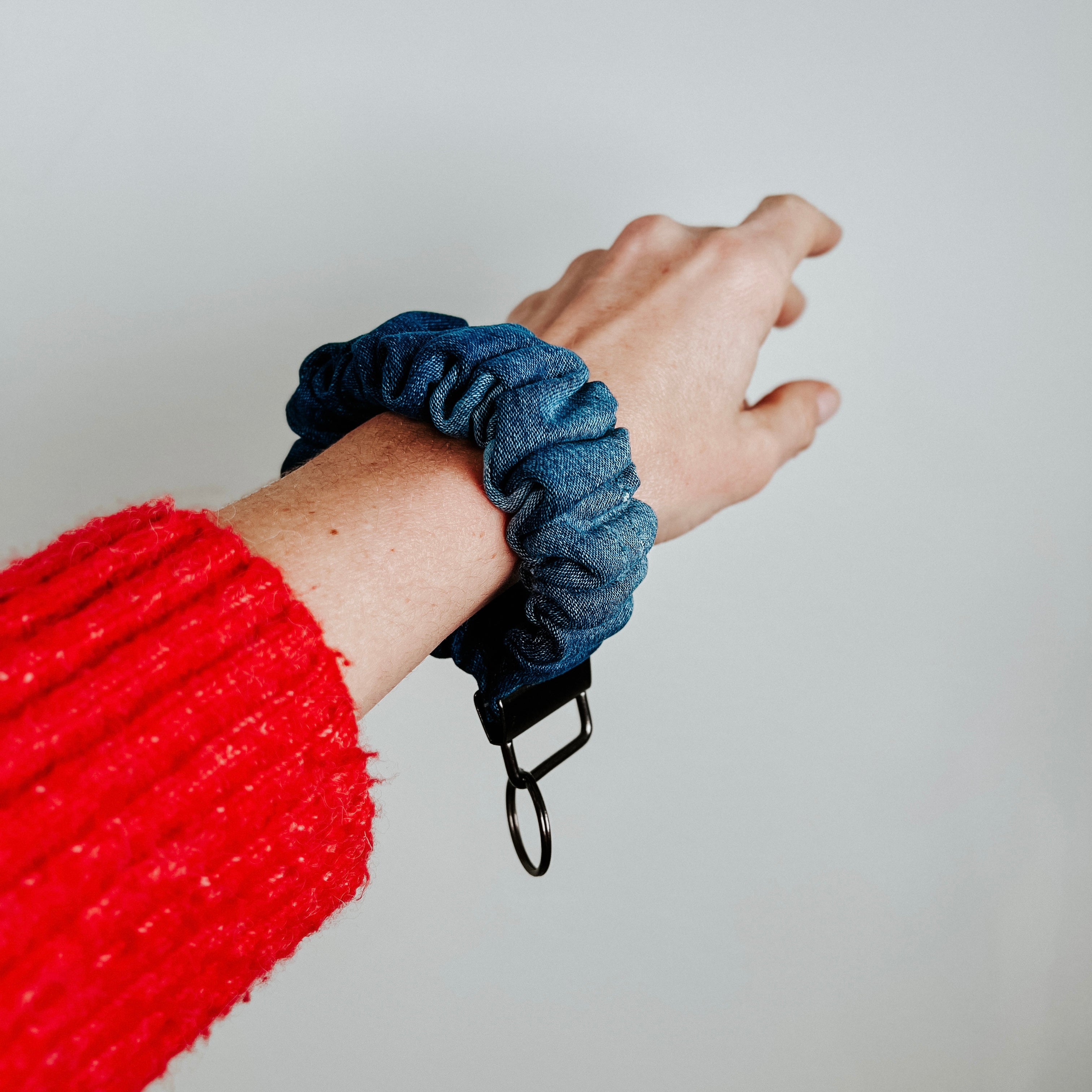 Denim Keychain Wristlet