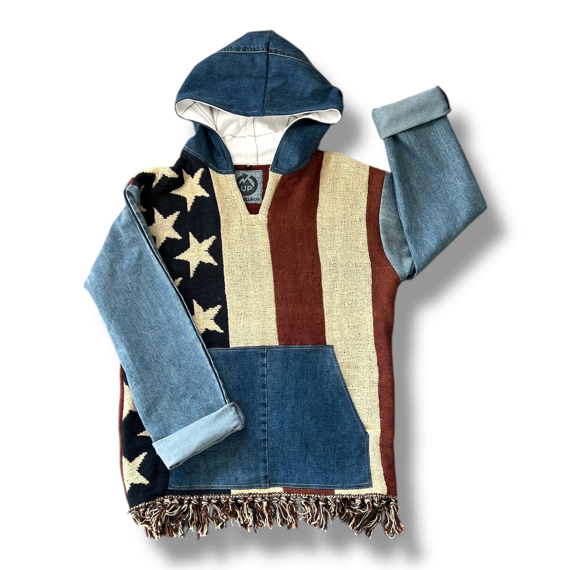 Denim Tapestry Hoodie - Small