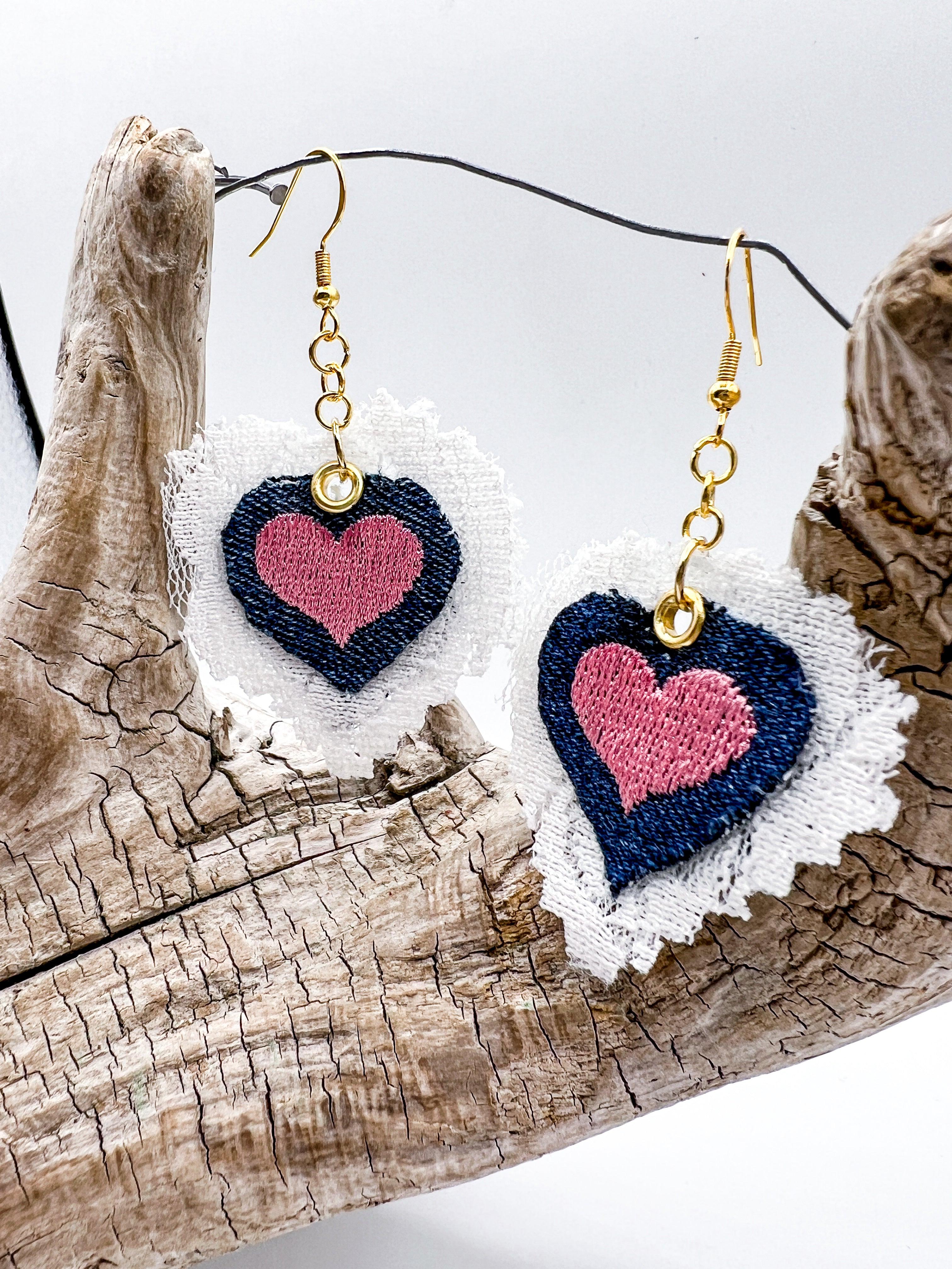 Scrap Fabric Earrings - Upcycleco 