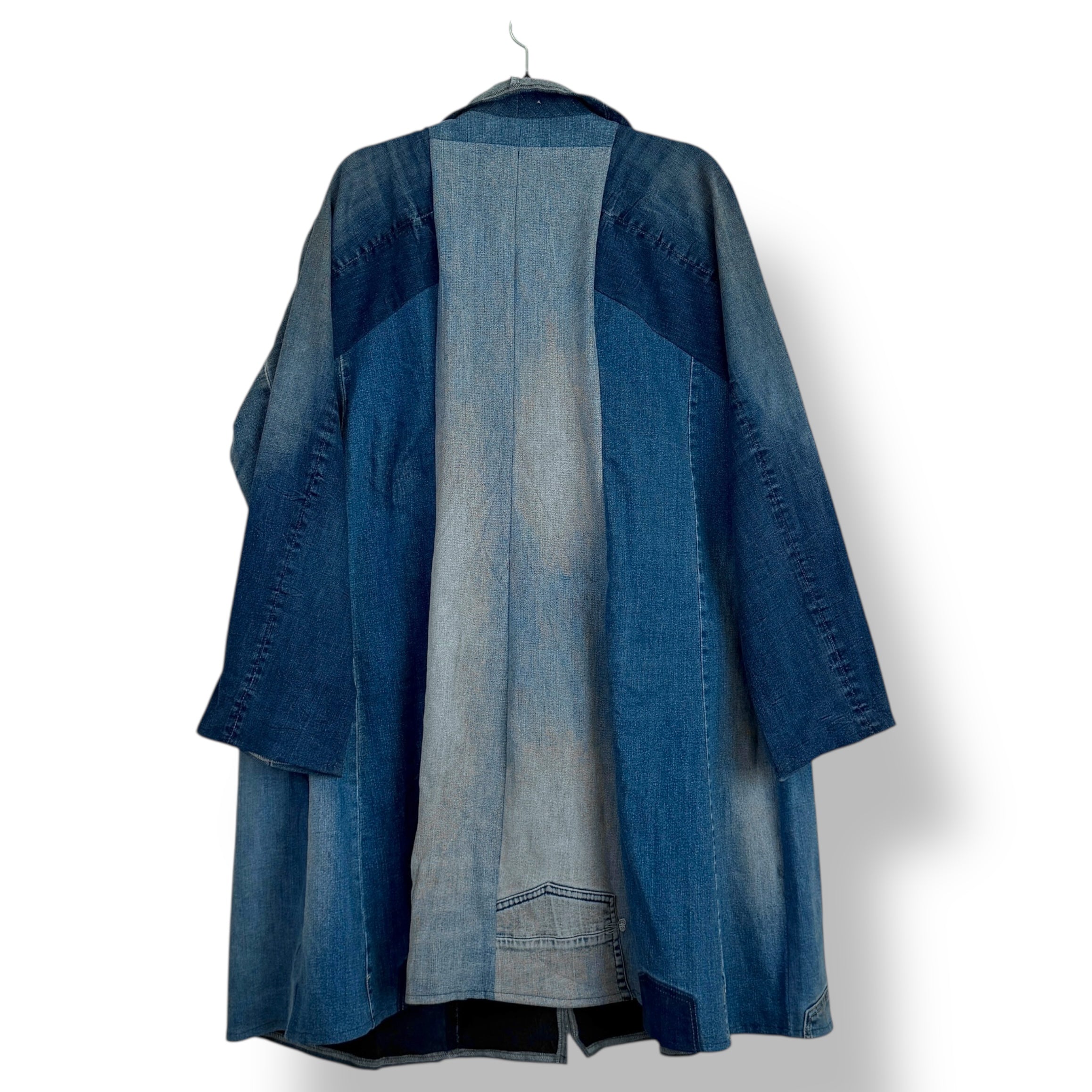 Denim Long Jacket - Oversized +