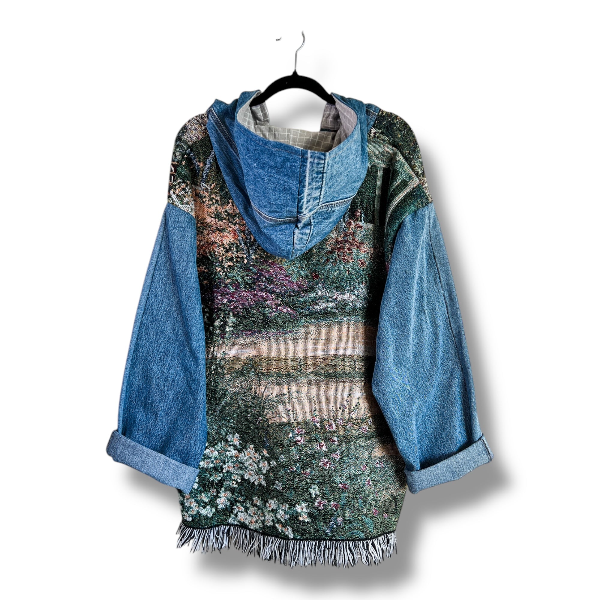 Denim Tapestry Hoodie - XL Unisex