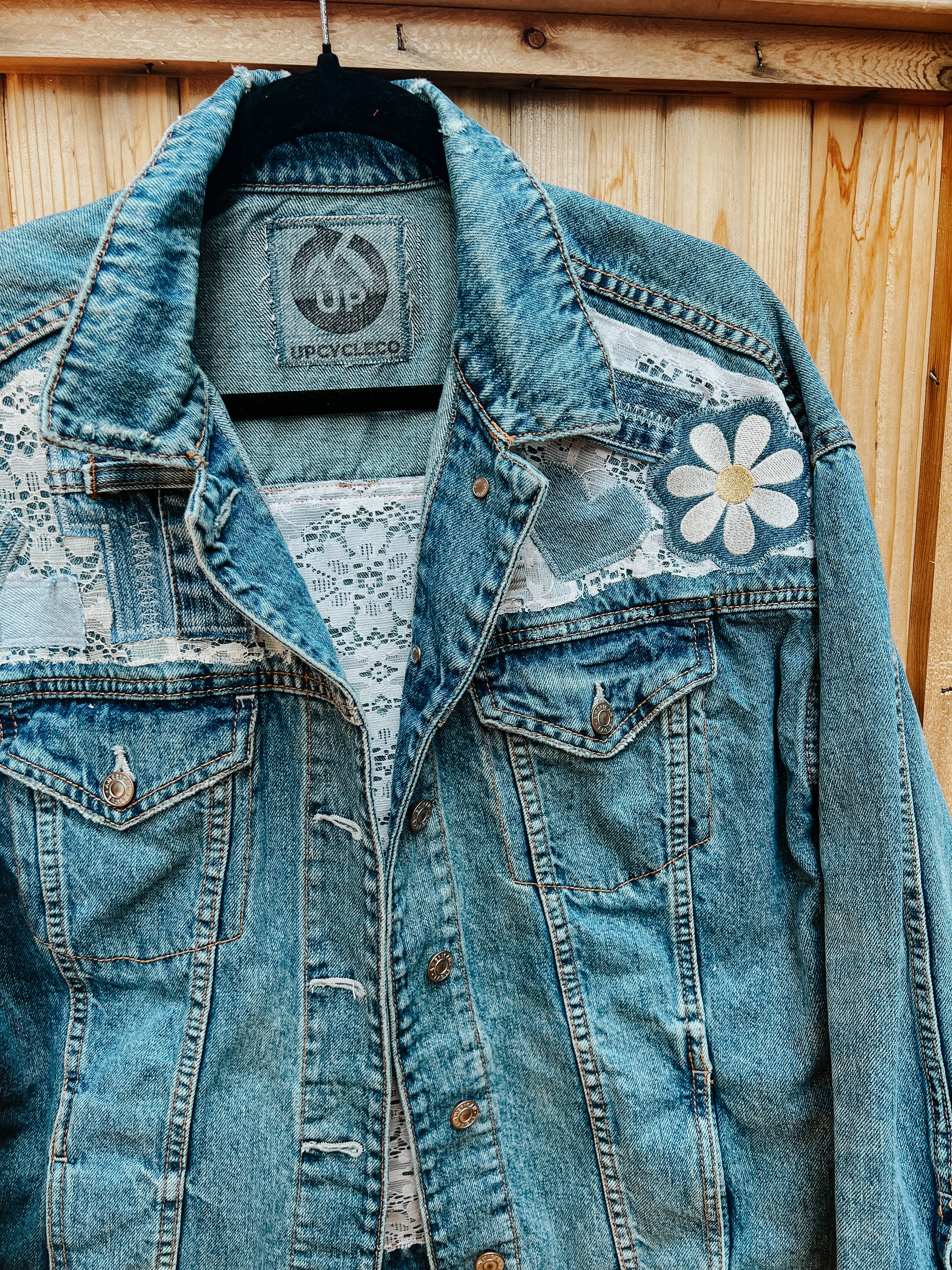 Custom Denim Jacket - Daisy