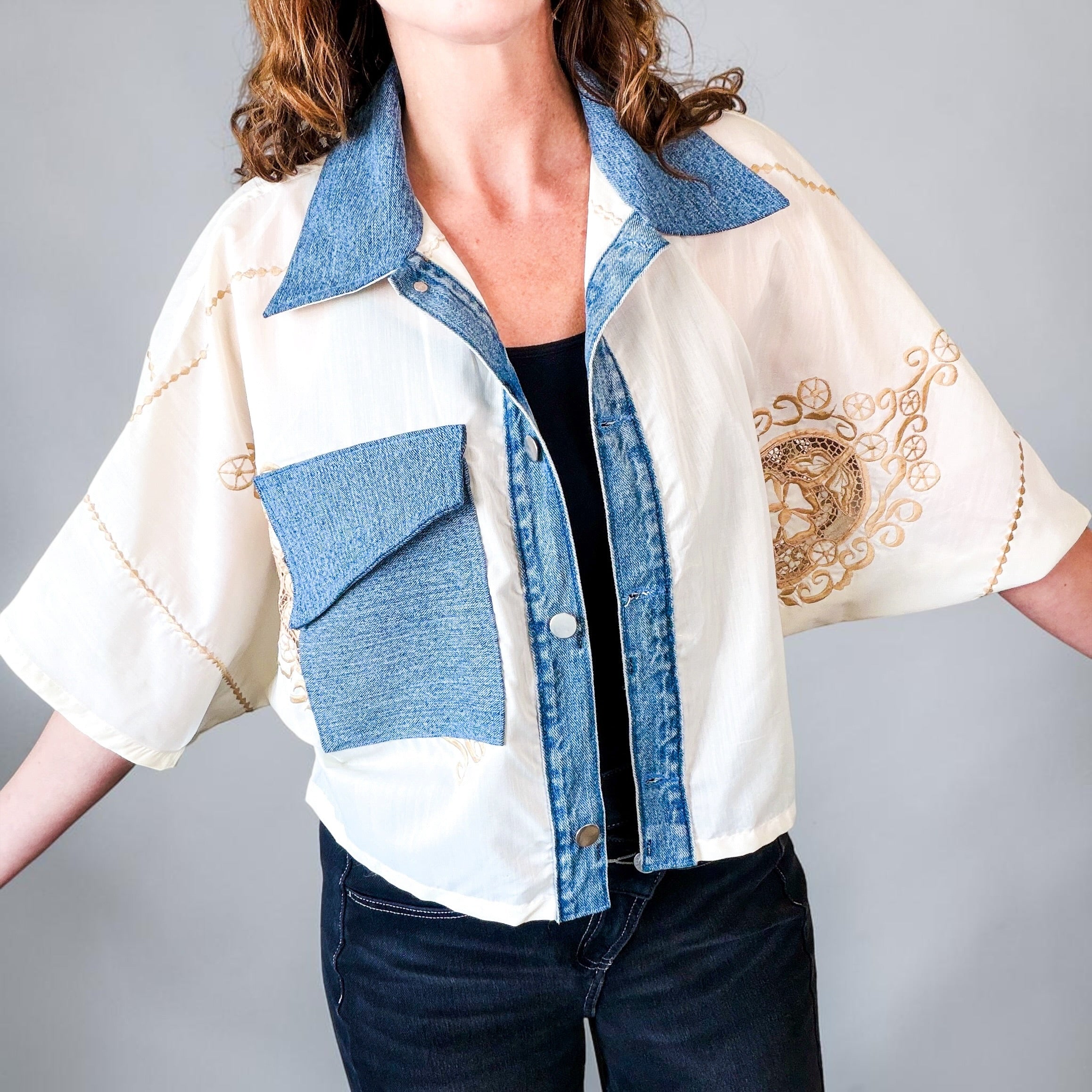 Tablecloth Top + Denim - Large