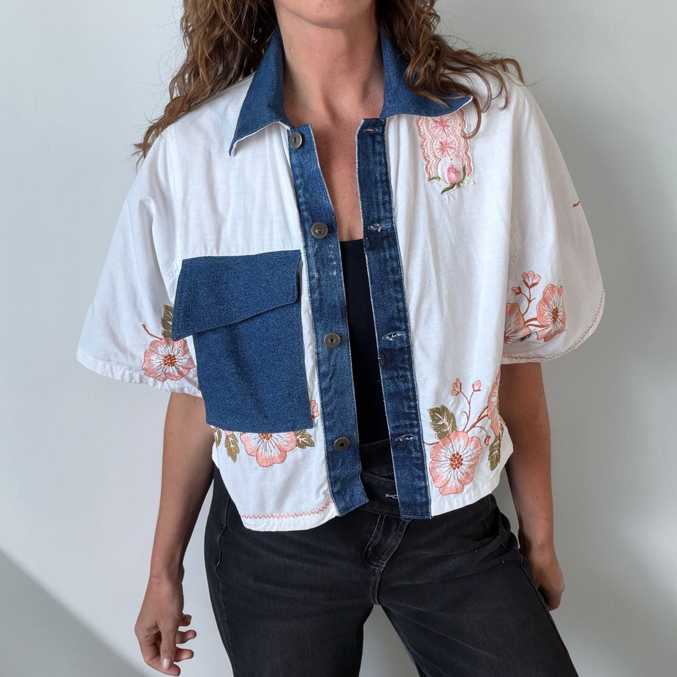 Tablecloth Top + Denim - Small