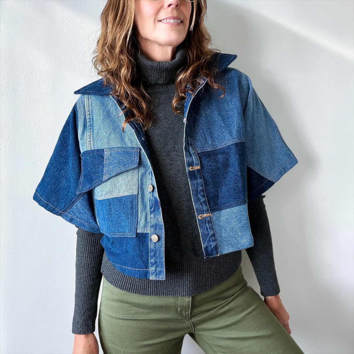 Denim Crop Jacket - Small