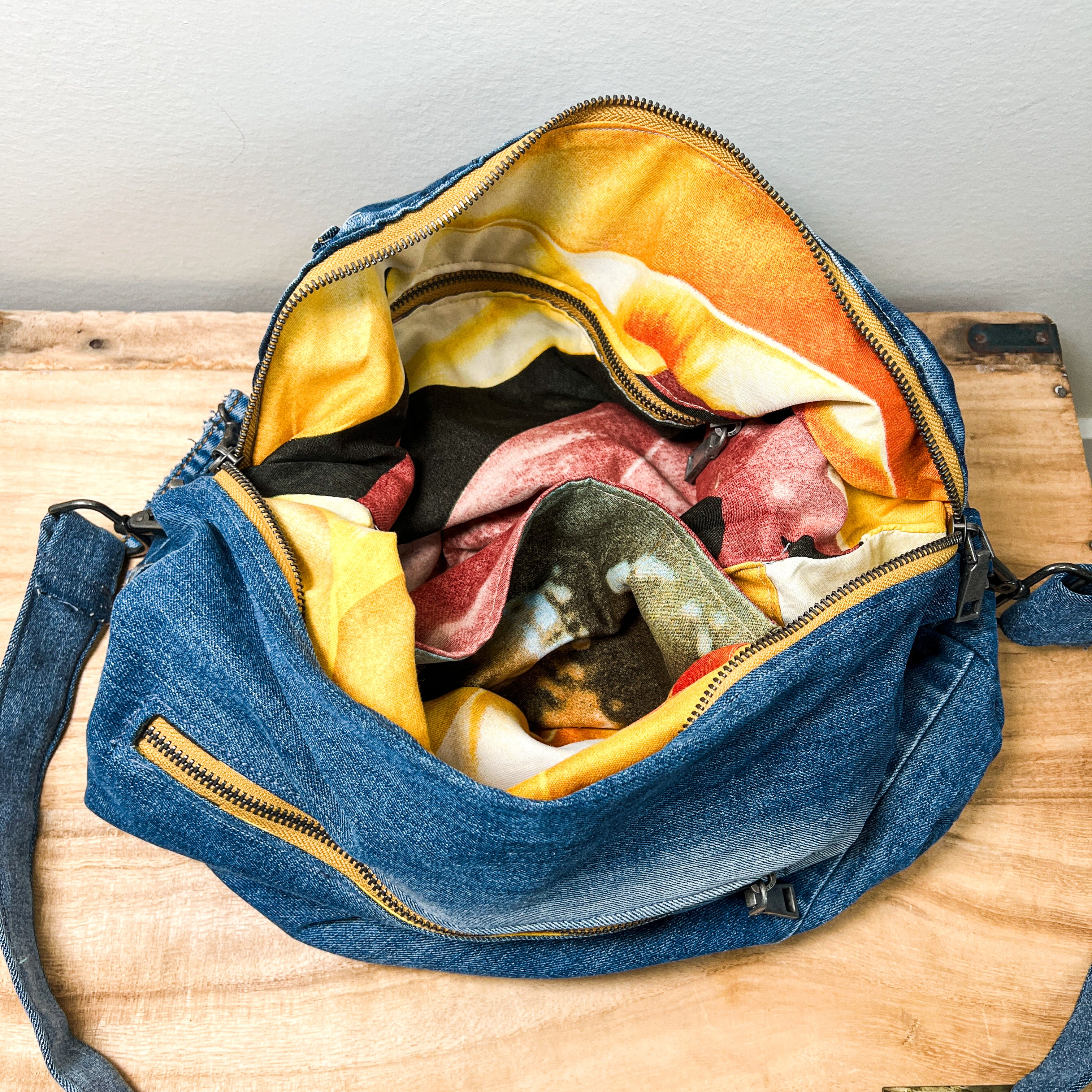 Denim Hippie Bag - XL