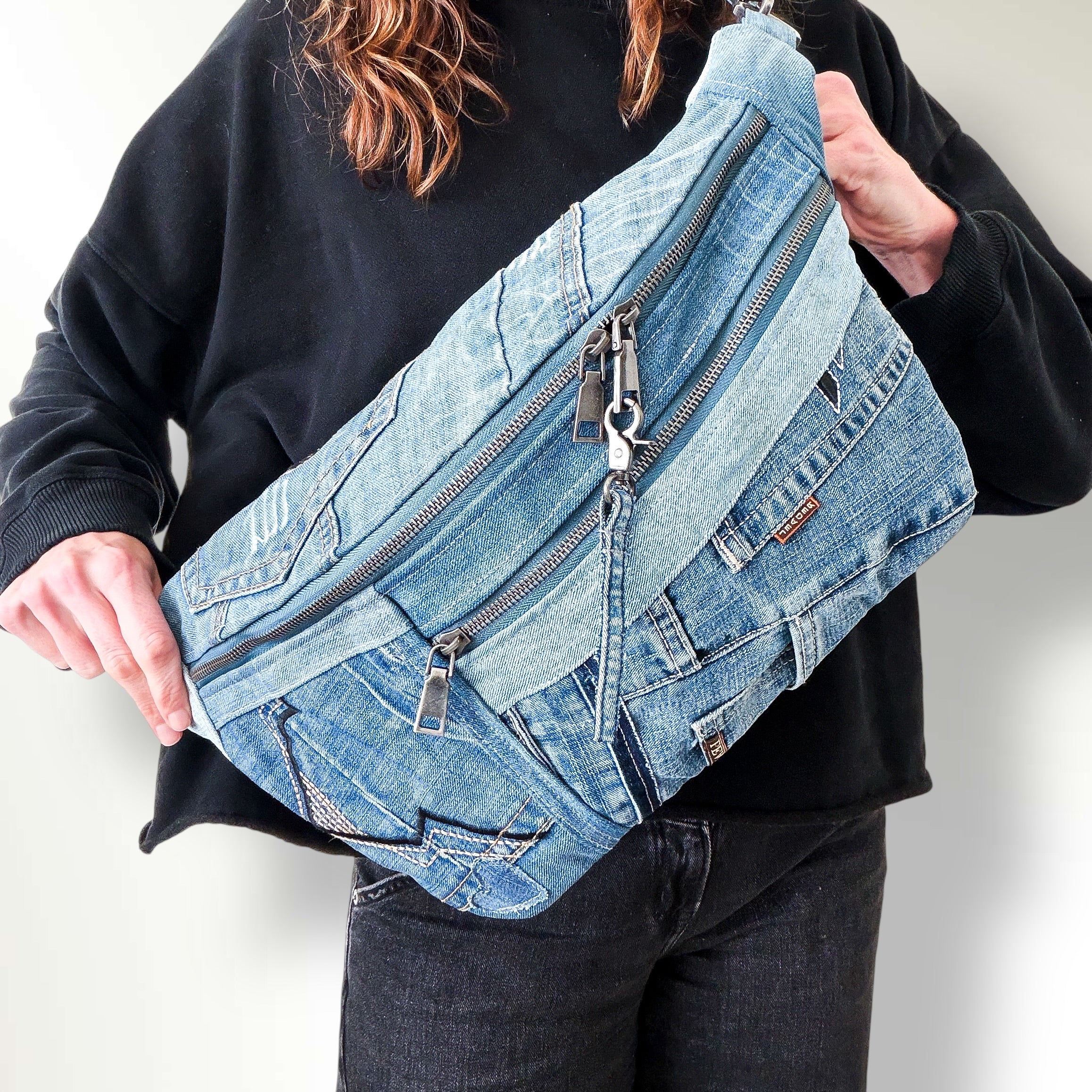 Denim Sling Bag XL