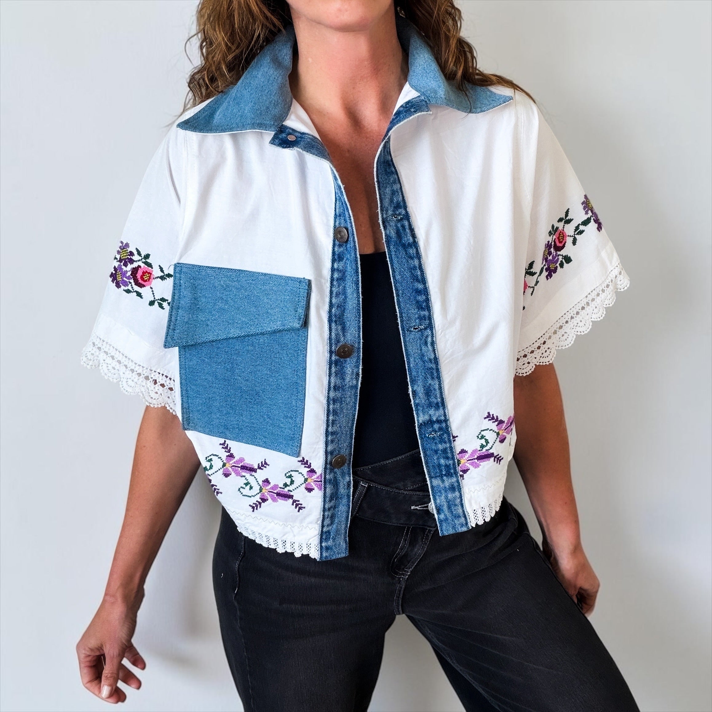 Tablecloth Top + Denim - XS