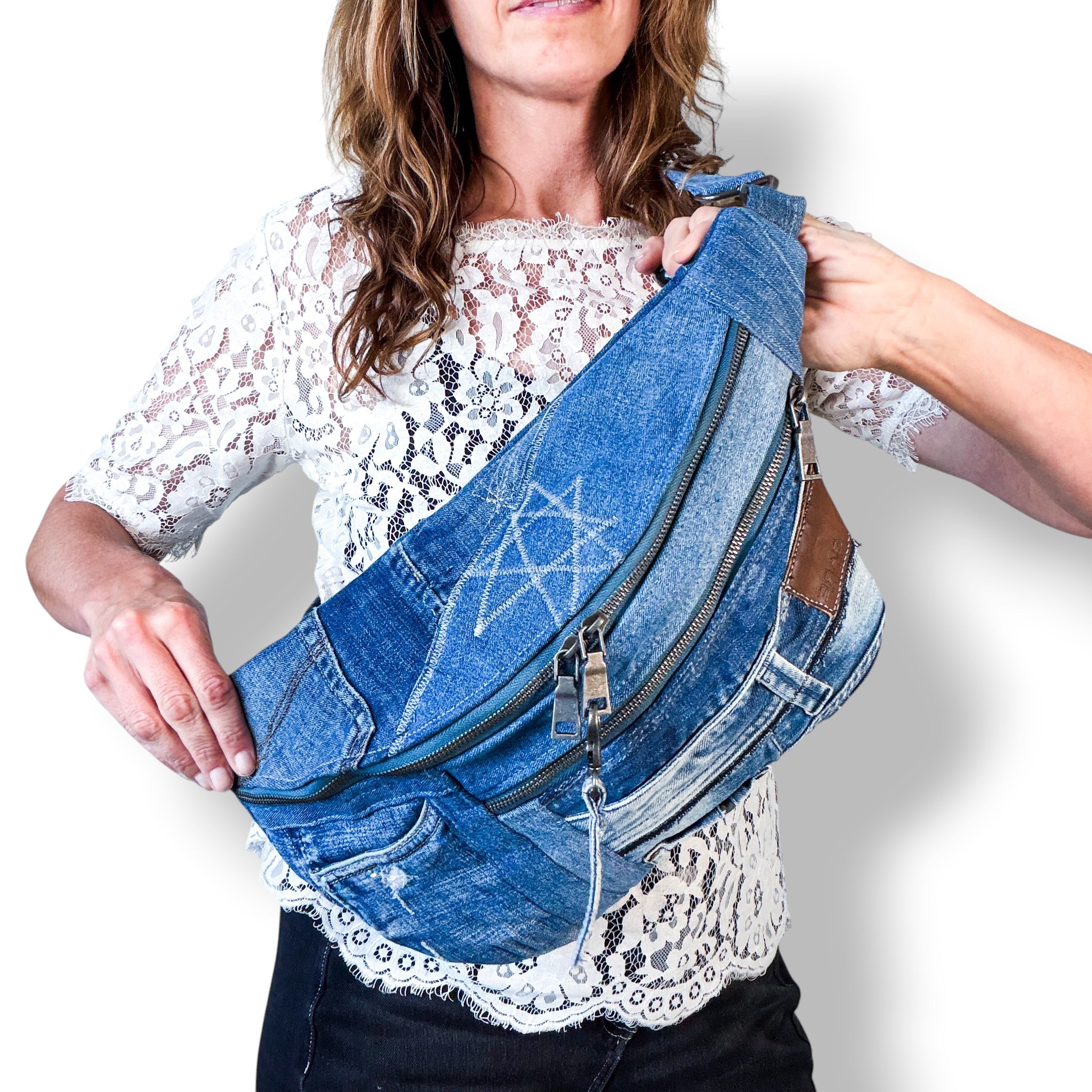 Denim Sling Bag XL