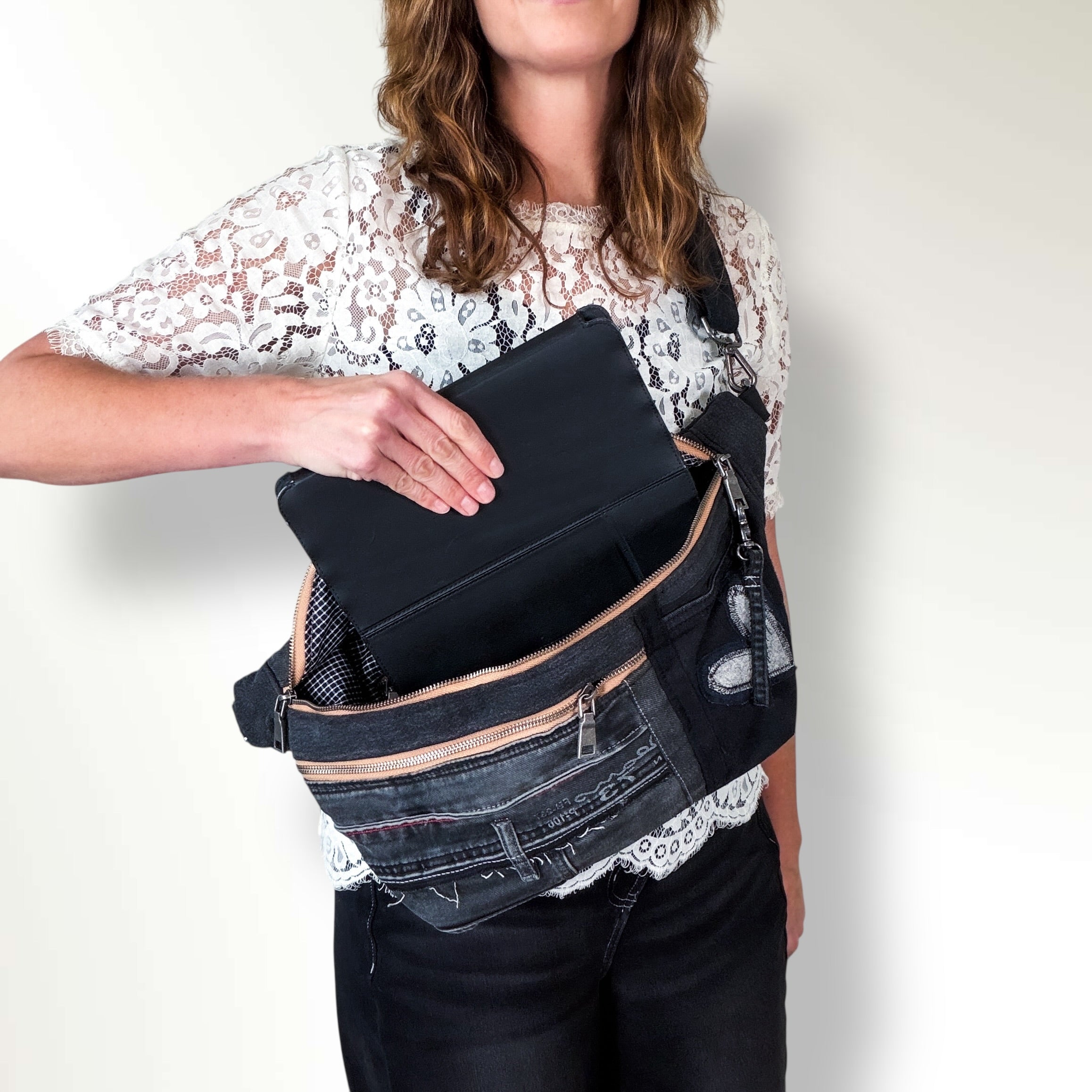 Denim Sling Bag XL