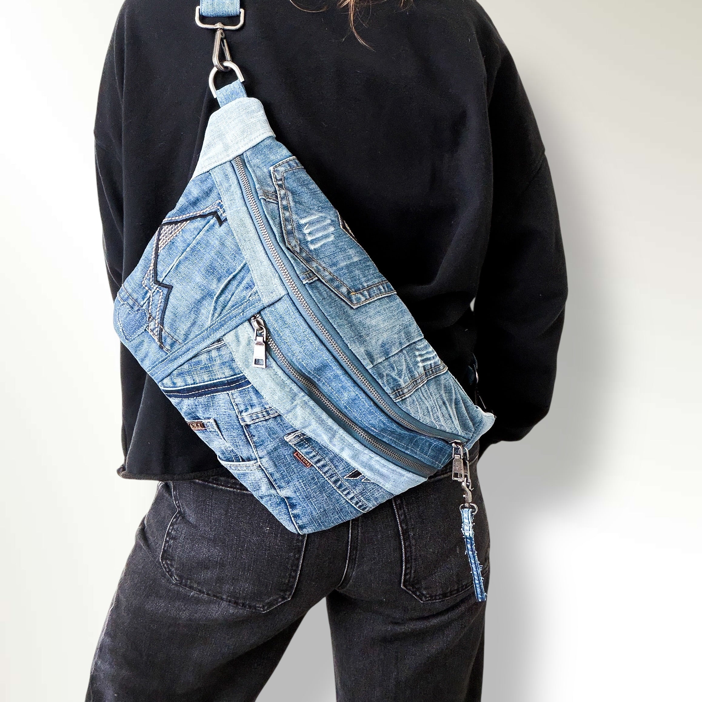 Denim Sling Bag XL