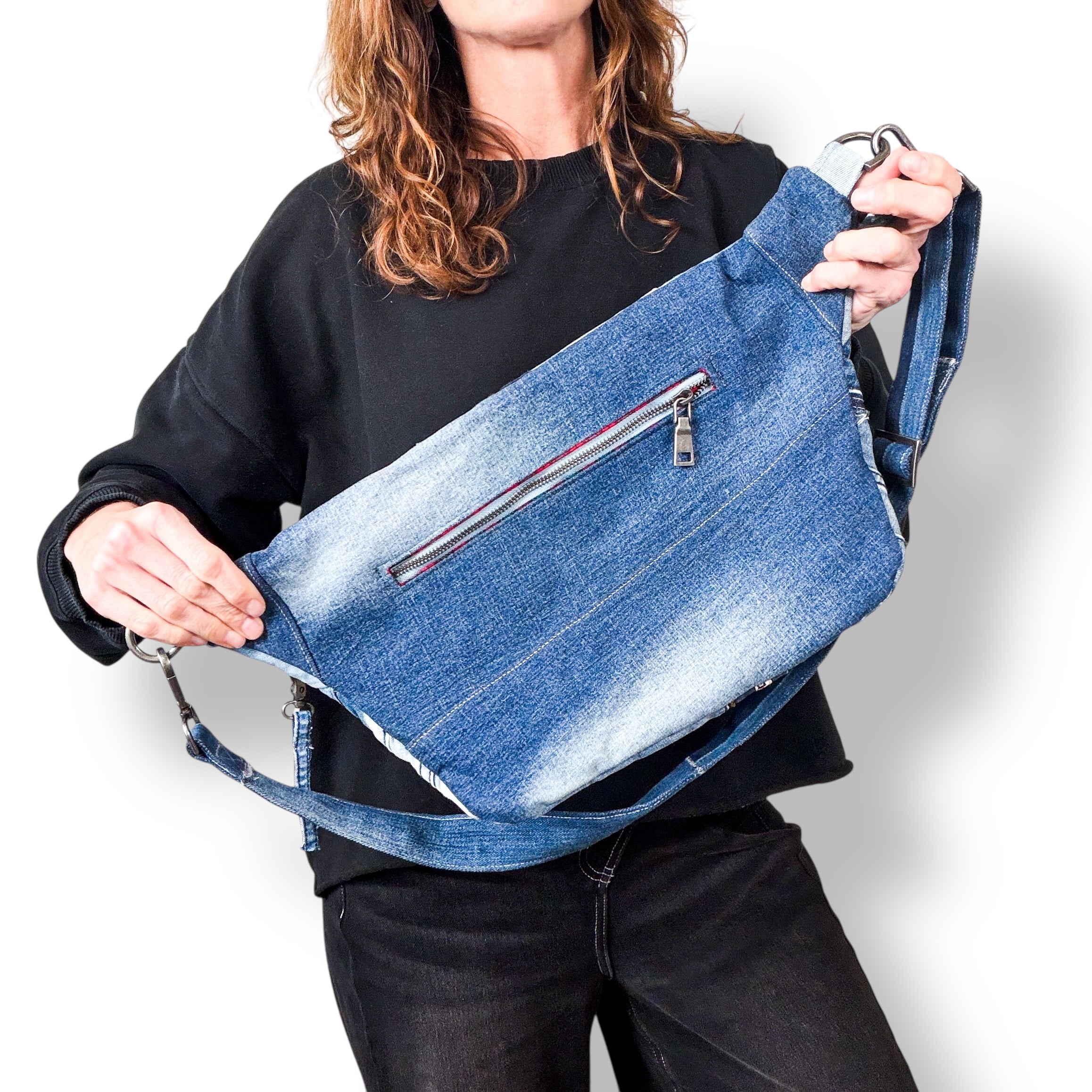 Denim Sling Bag XL
