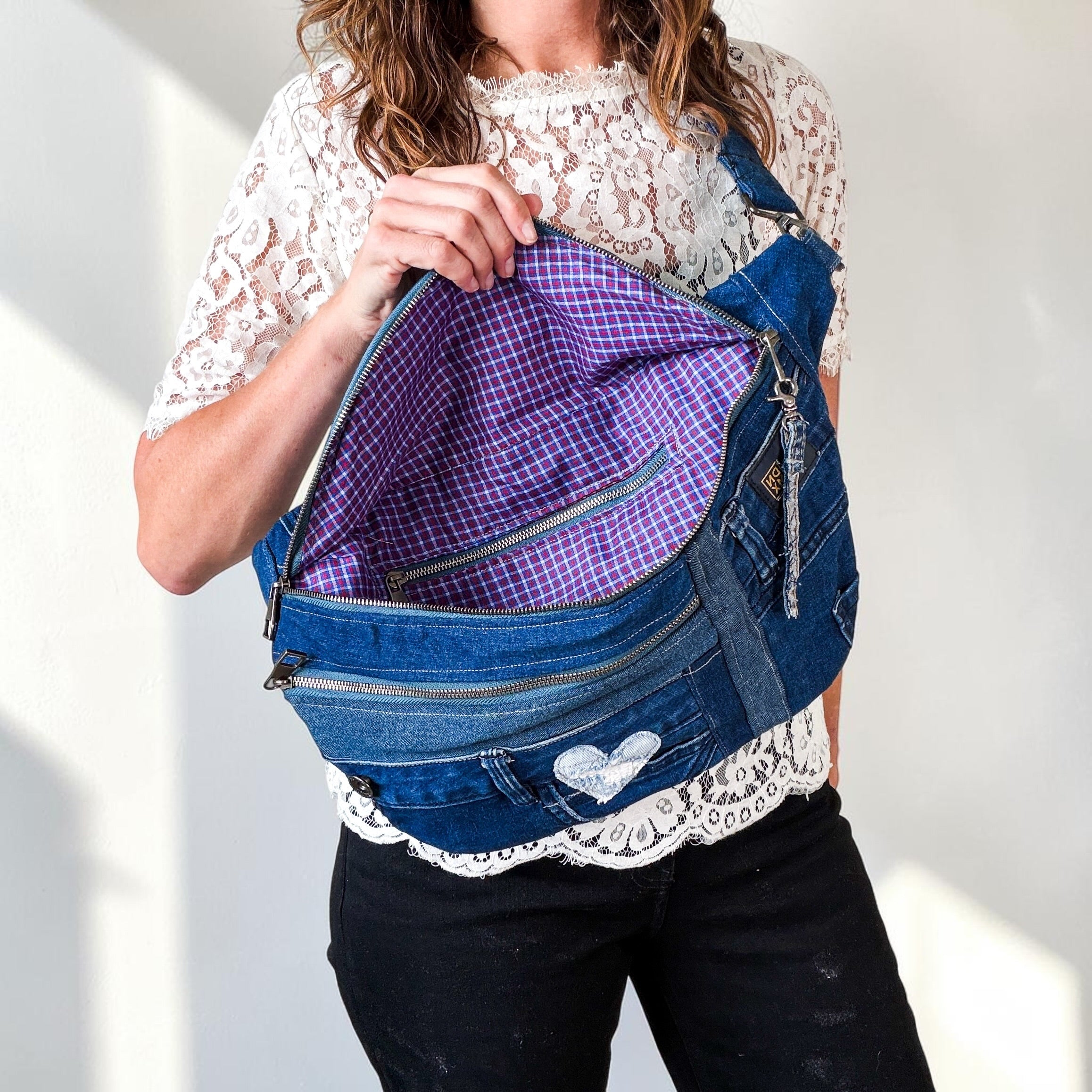 Denim Sling Bag XL