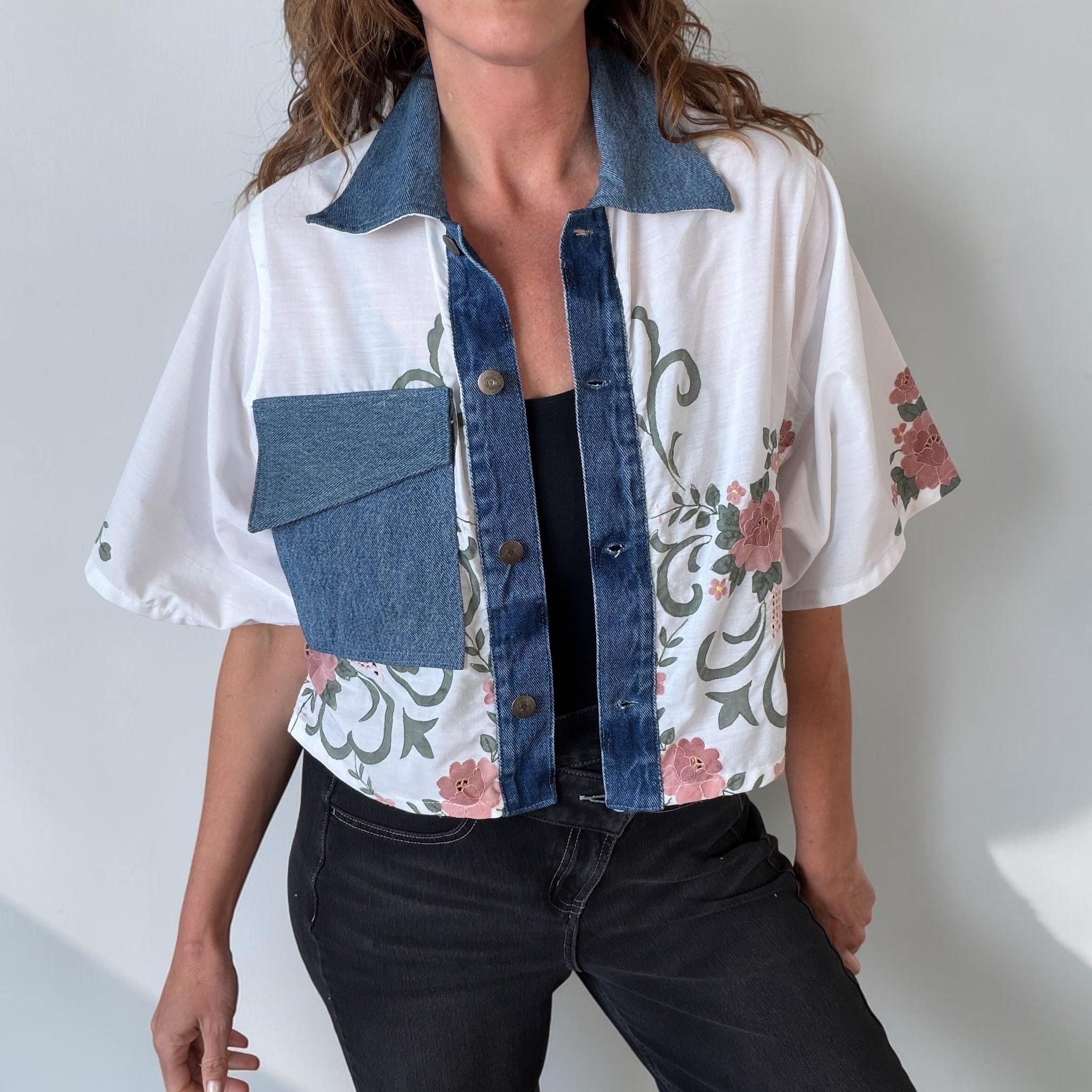Tablecloth Top + Denim - Small