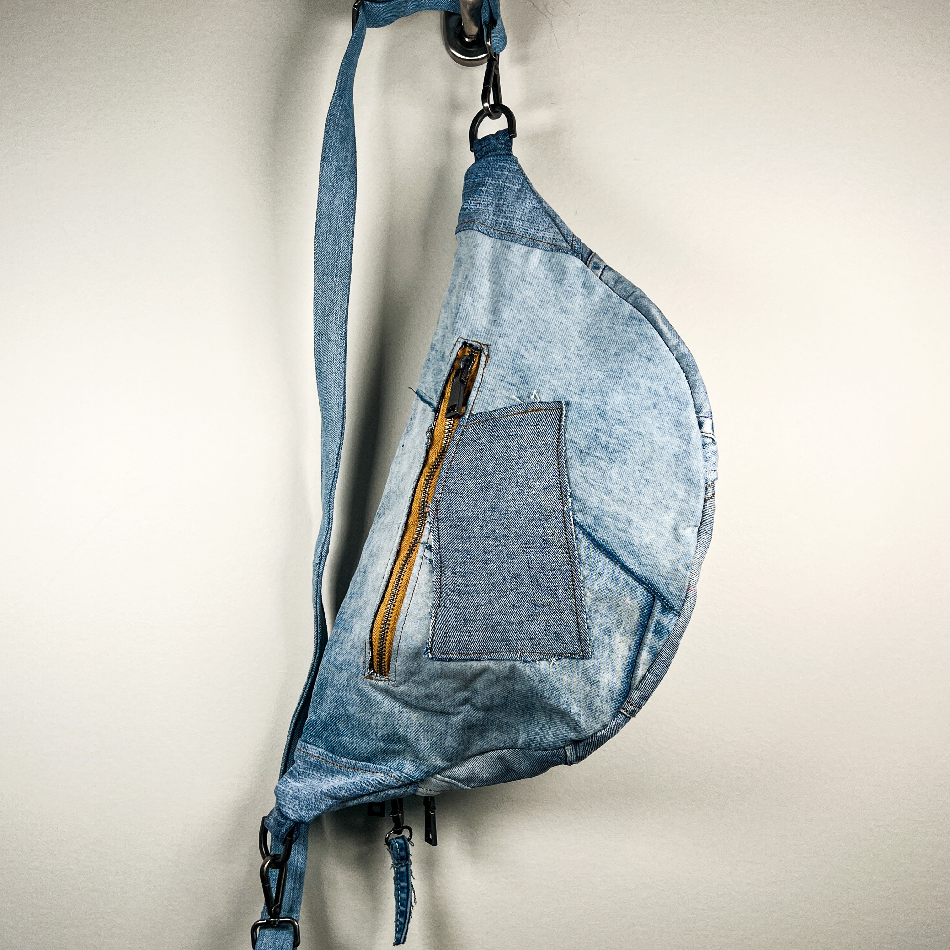 Denim Sling Bag Crossbody Bag XL