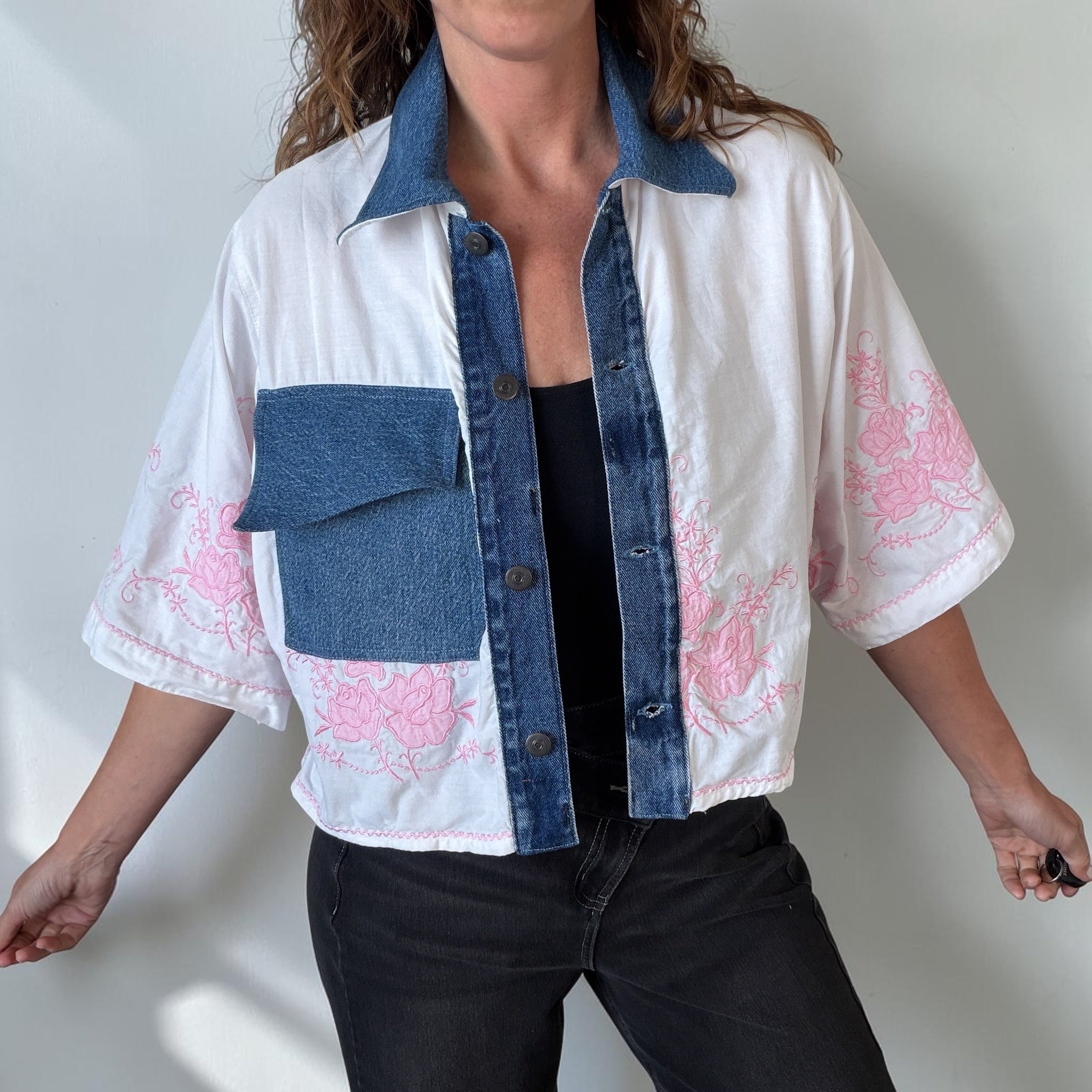 Tablecloth Top + Denim - Medium