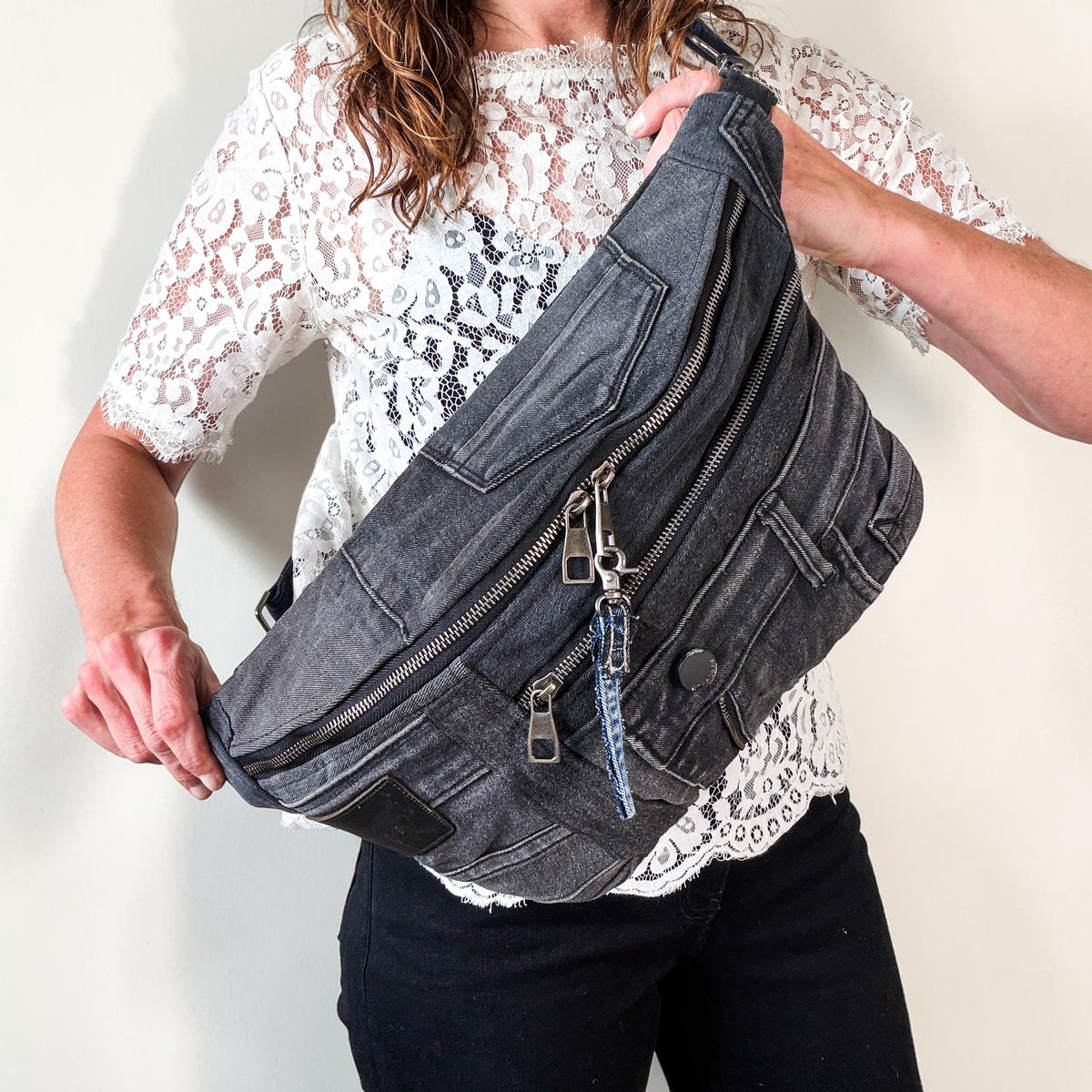 Denim Sling Bag XL