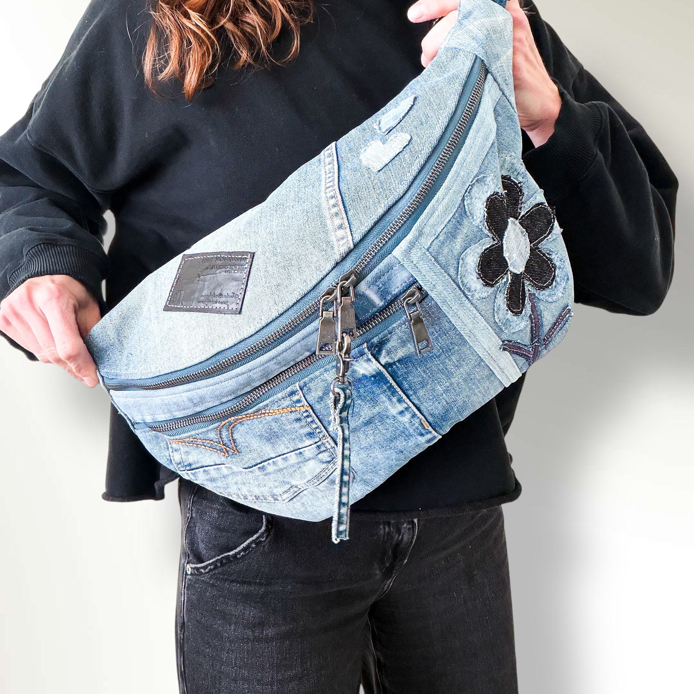 Denim Sling Bag XL