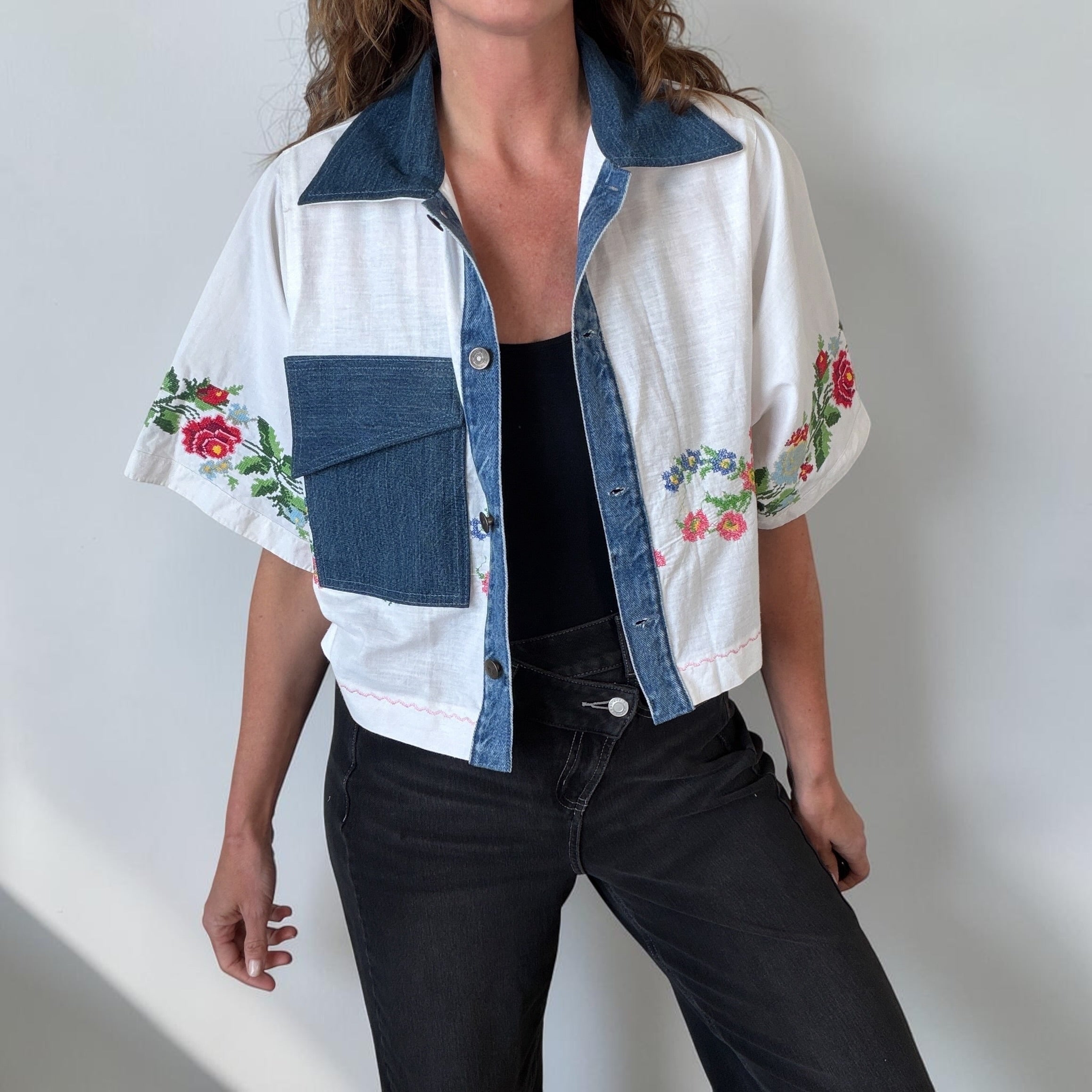 Tablecloth Top + Denim - XS