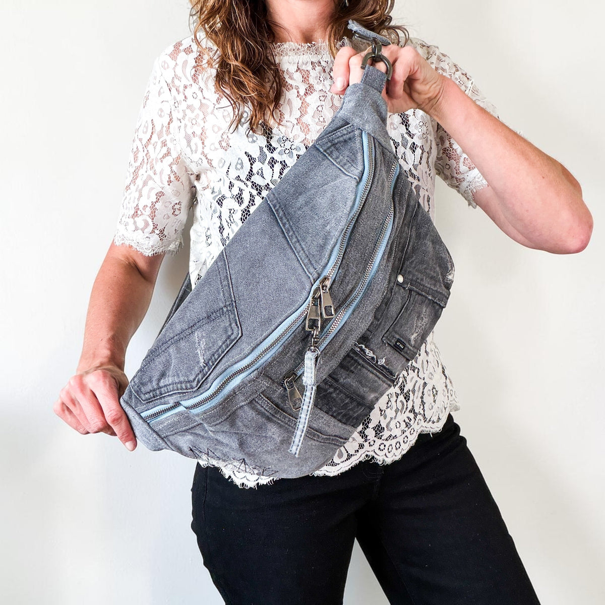 Denim Sling Bag XL