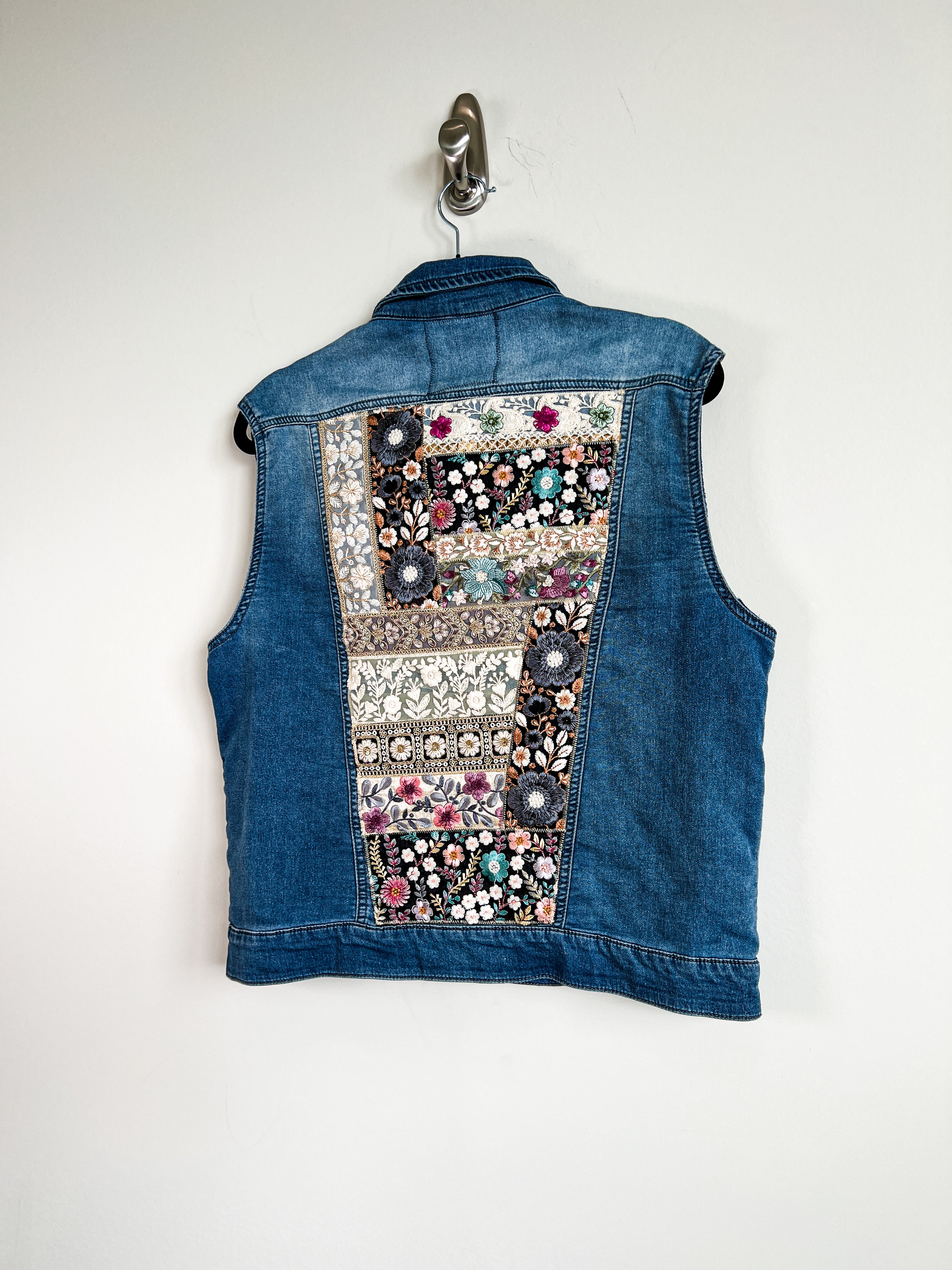 Denim Vest Embroidery- Large