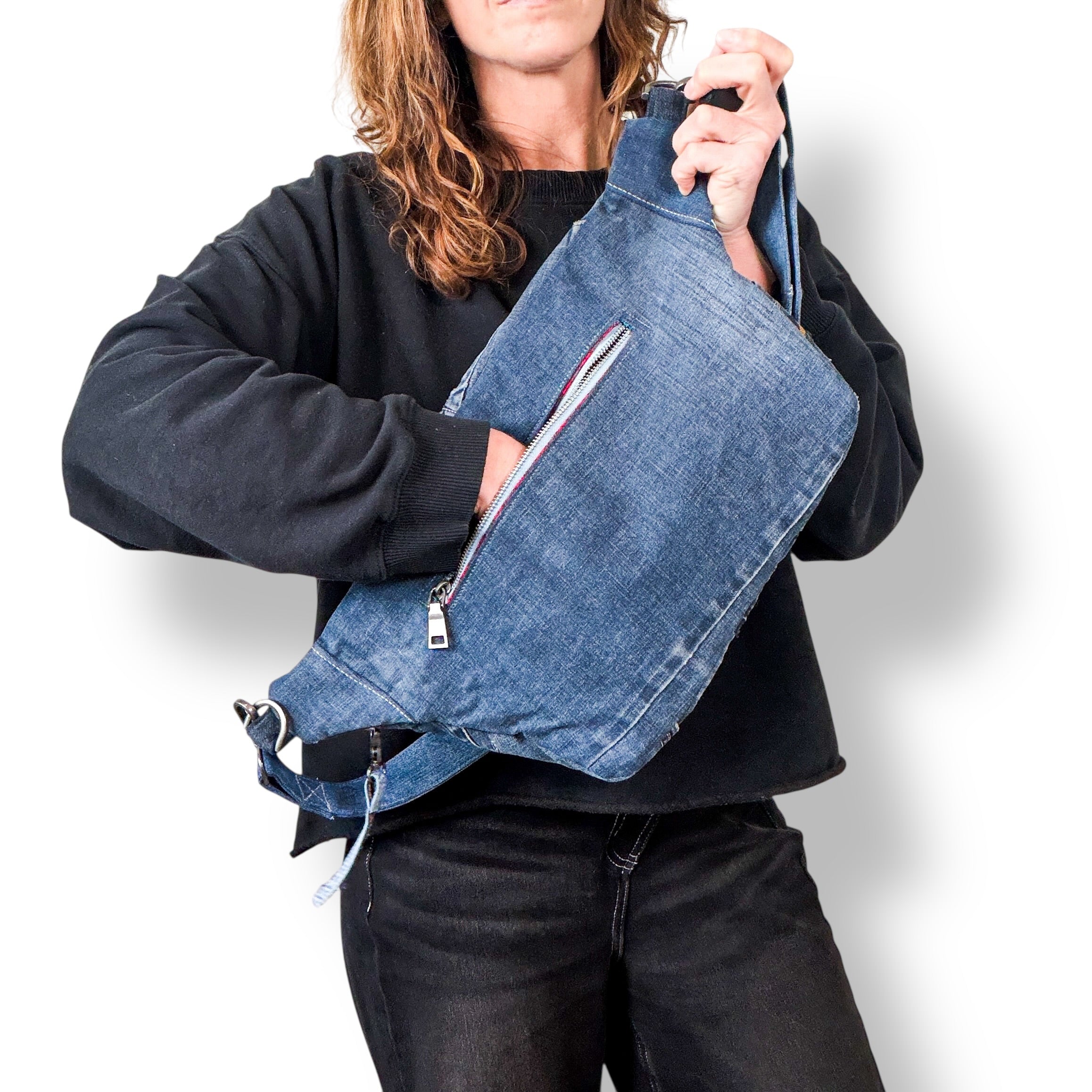 Denim Sling Bag XL