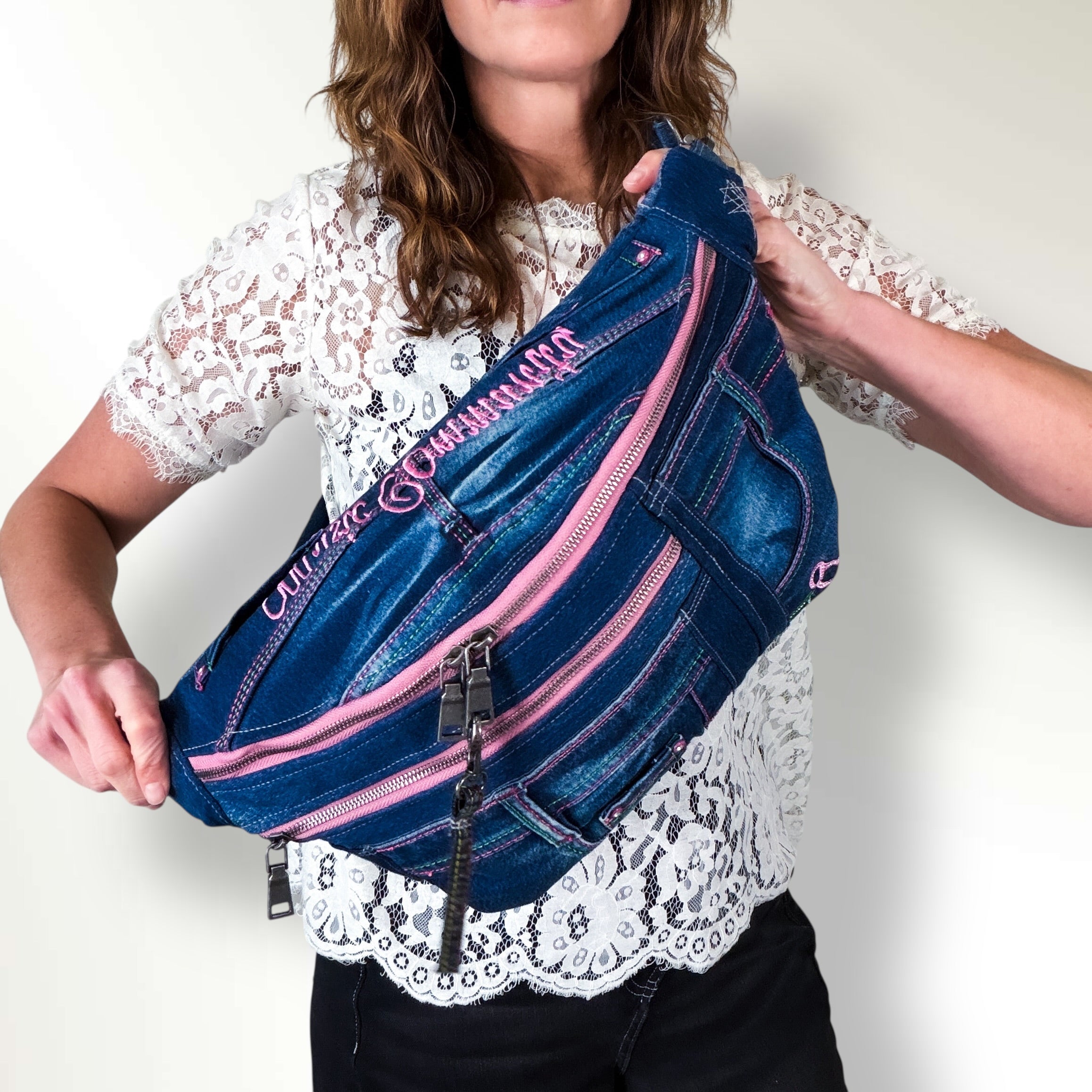 Denim Sling Bag XL – UPCYCLECO