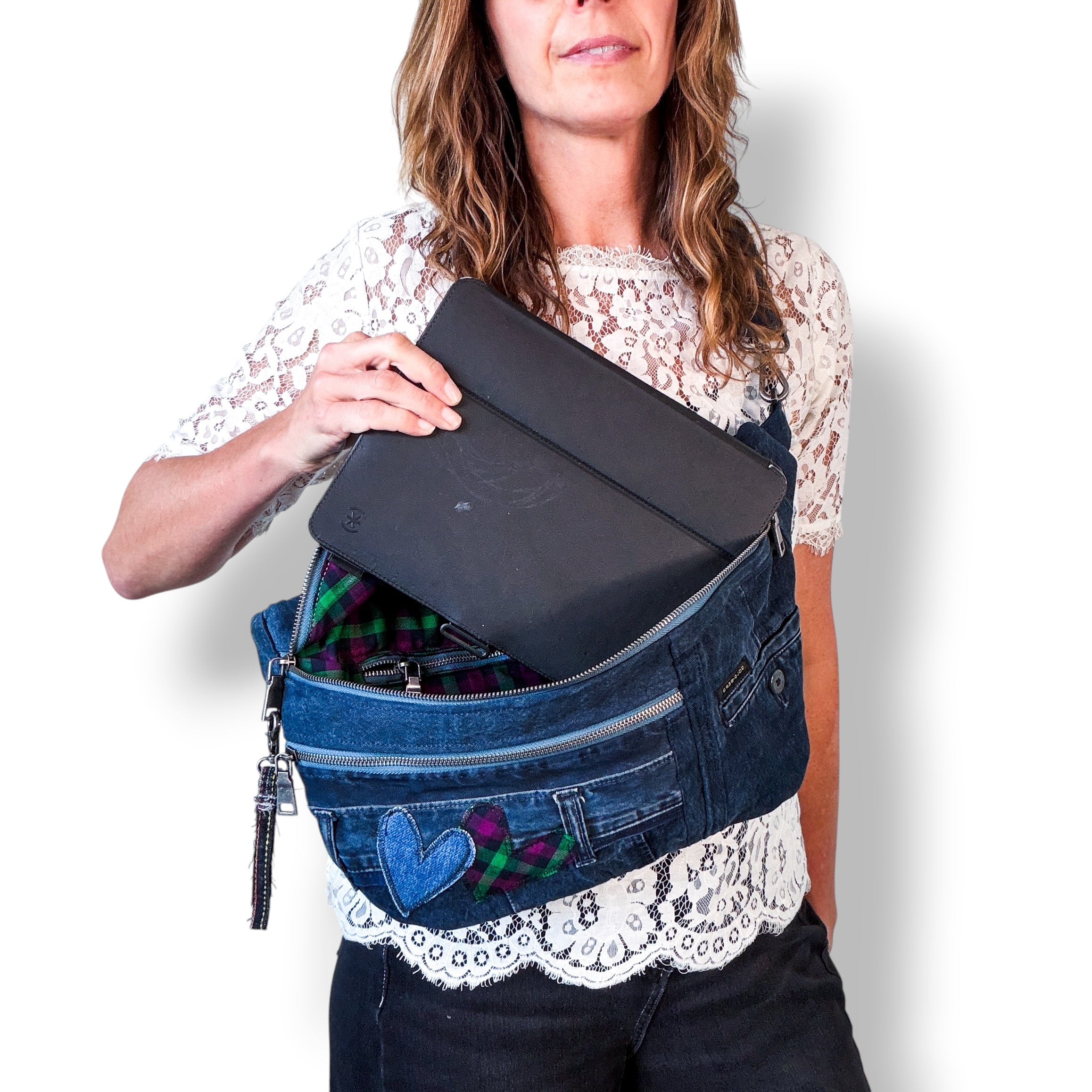 Denim Sling Bag XL