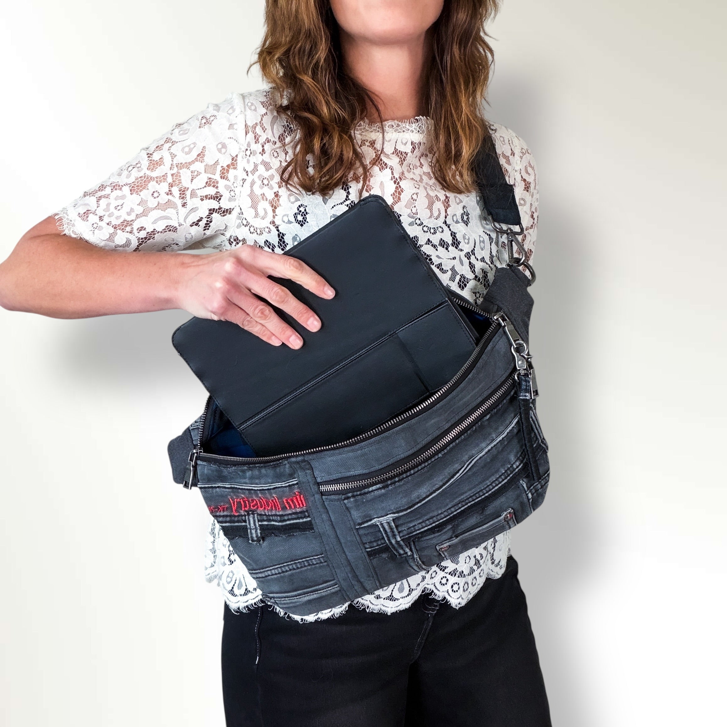 Denim Sling Bag XL