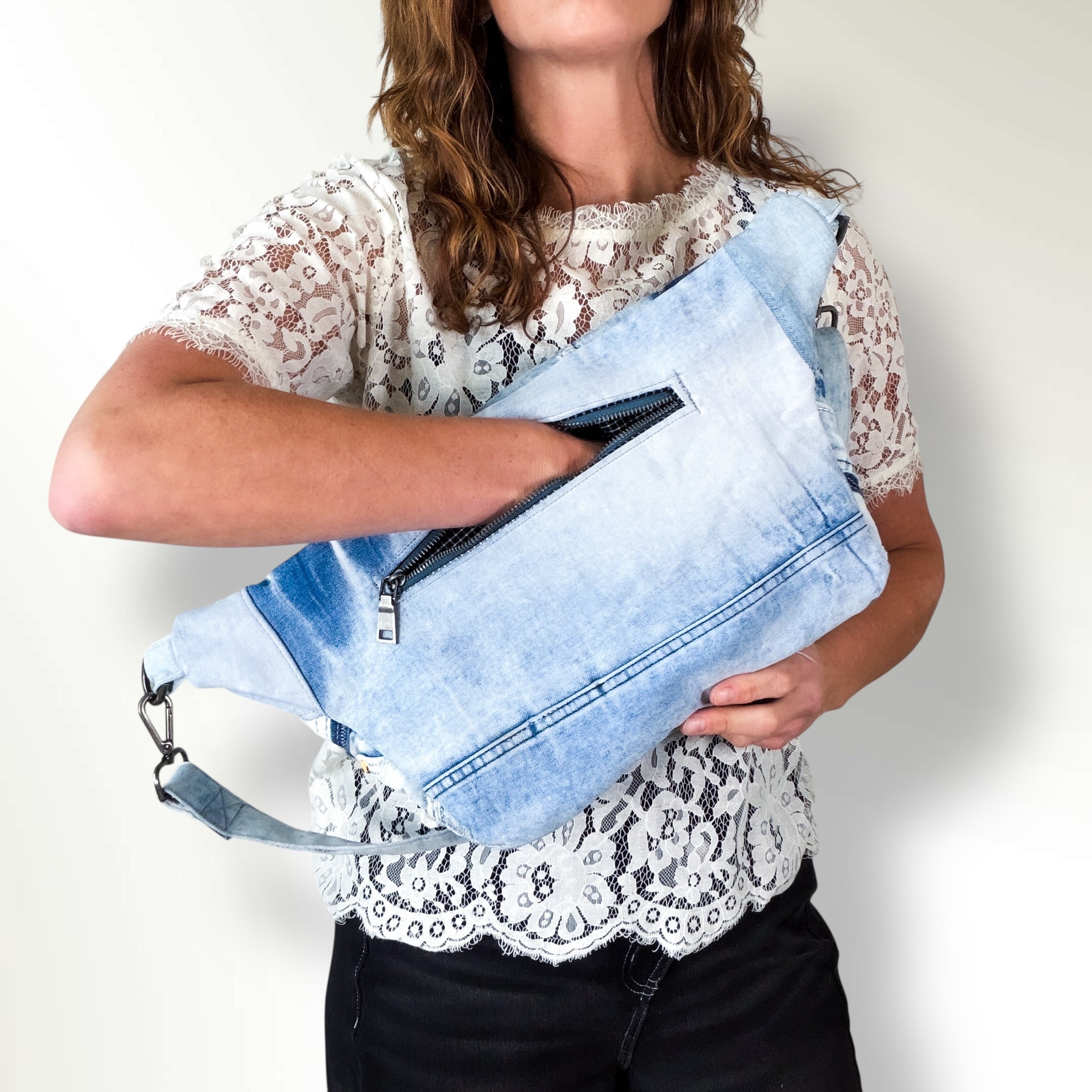 Denim Sling Bag XL