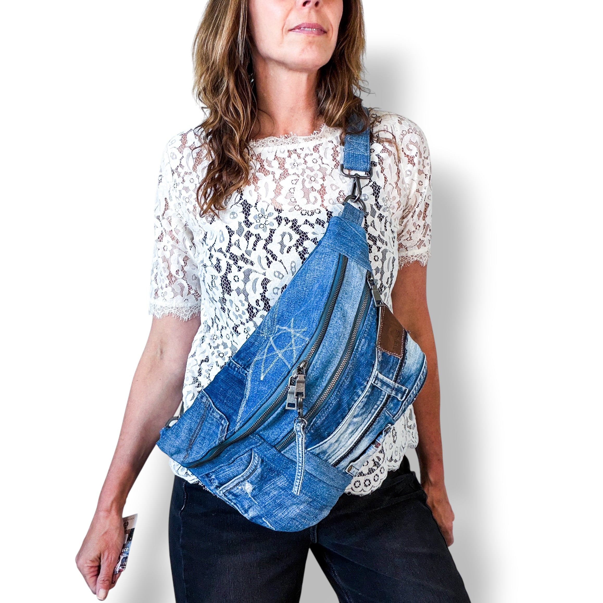 Denim Sling Bag XL
