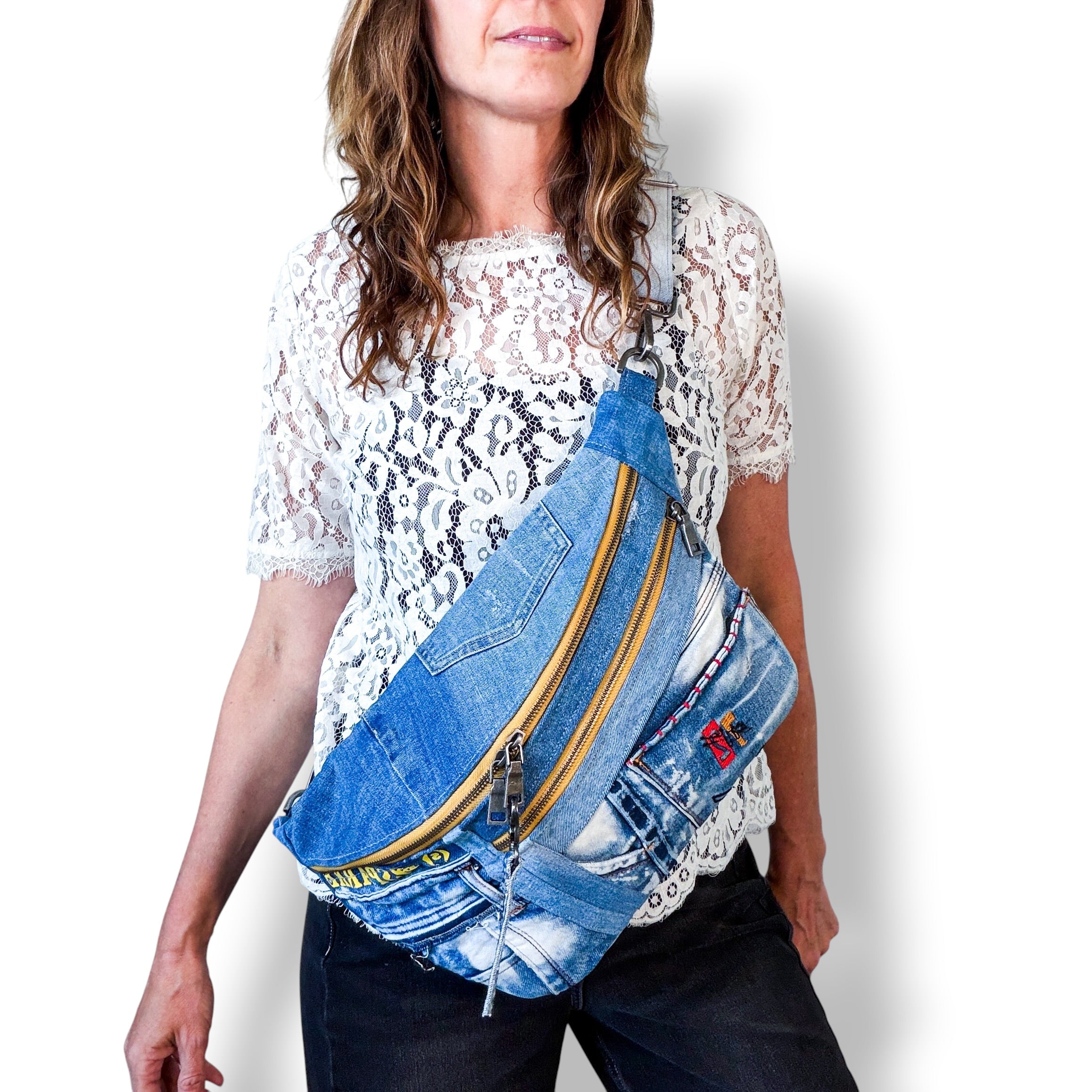 Denim Sling Bag XL