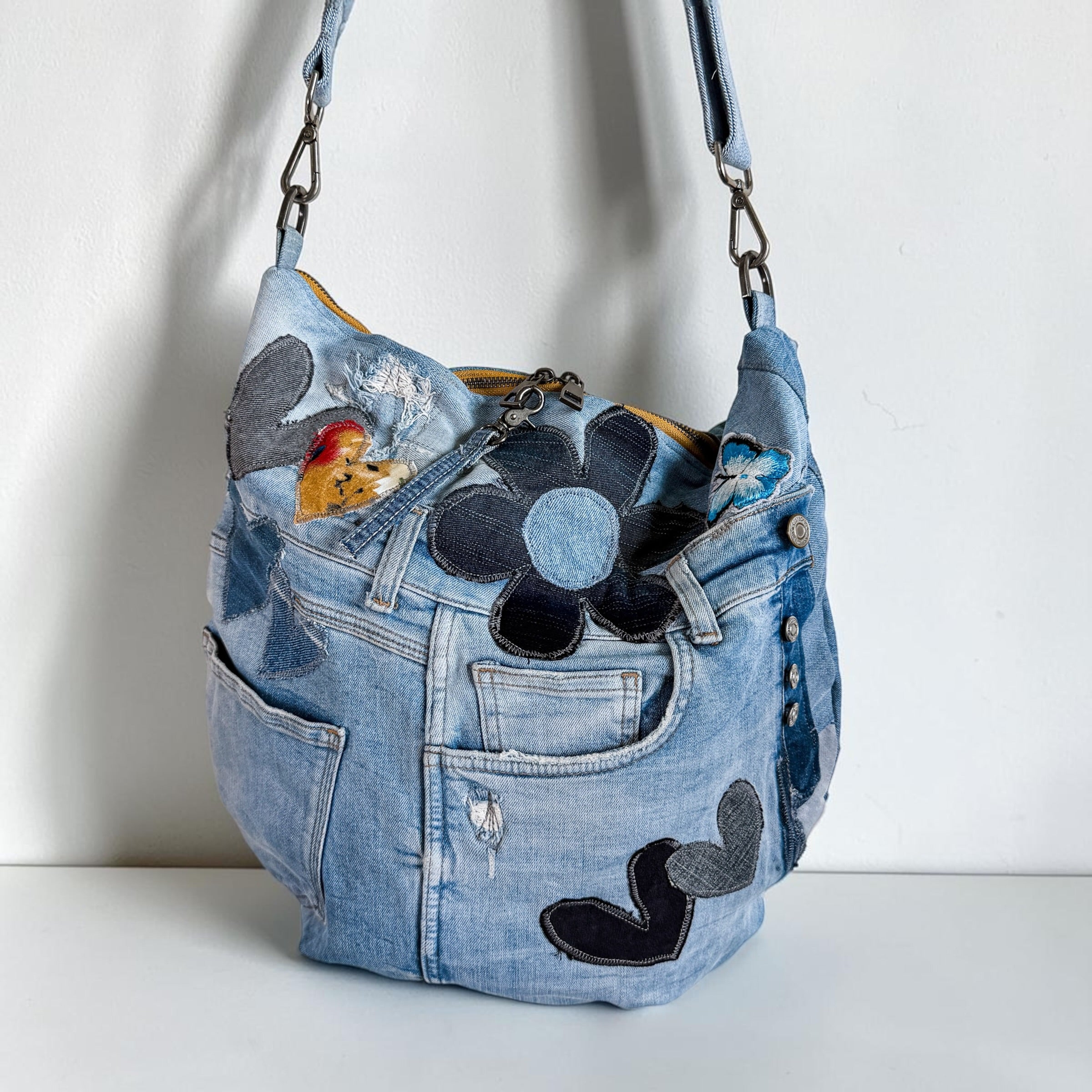 Denim Hippie Bag - XL