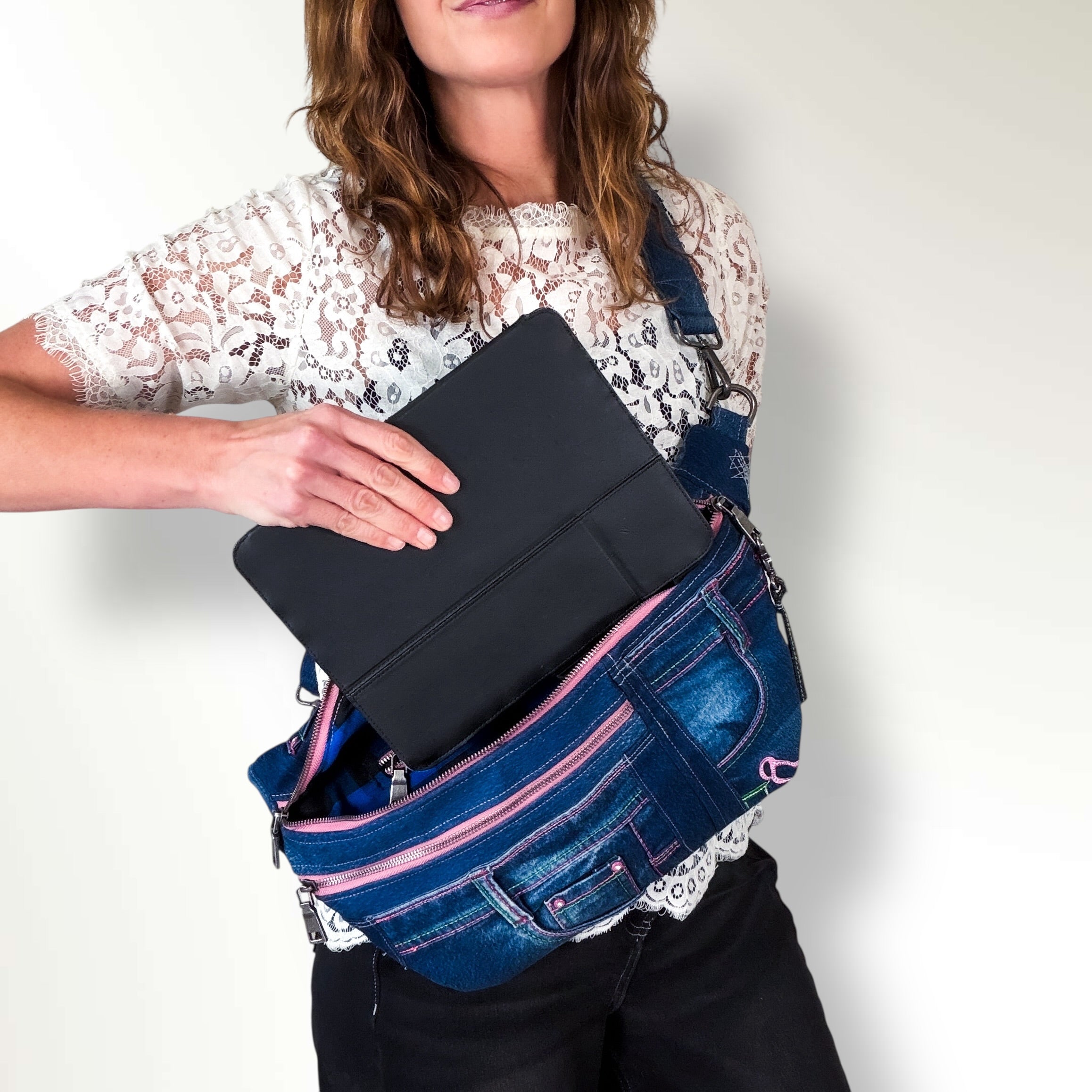 Denim Sling Bag XL