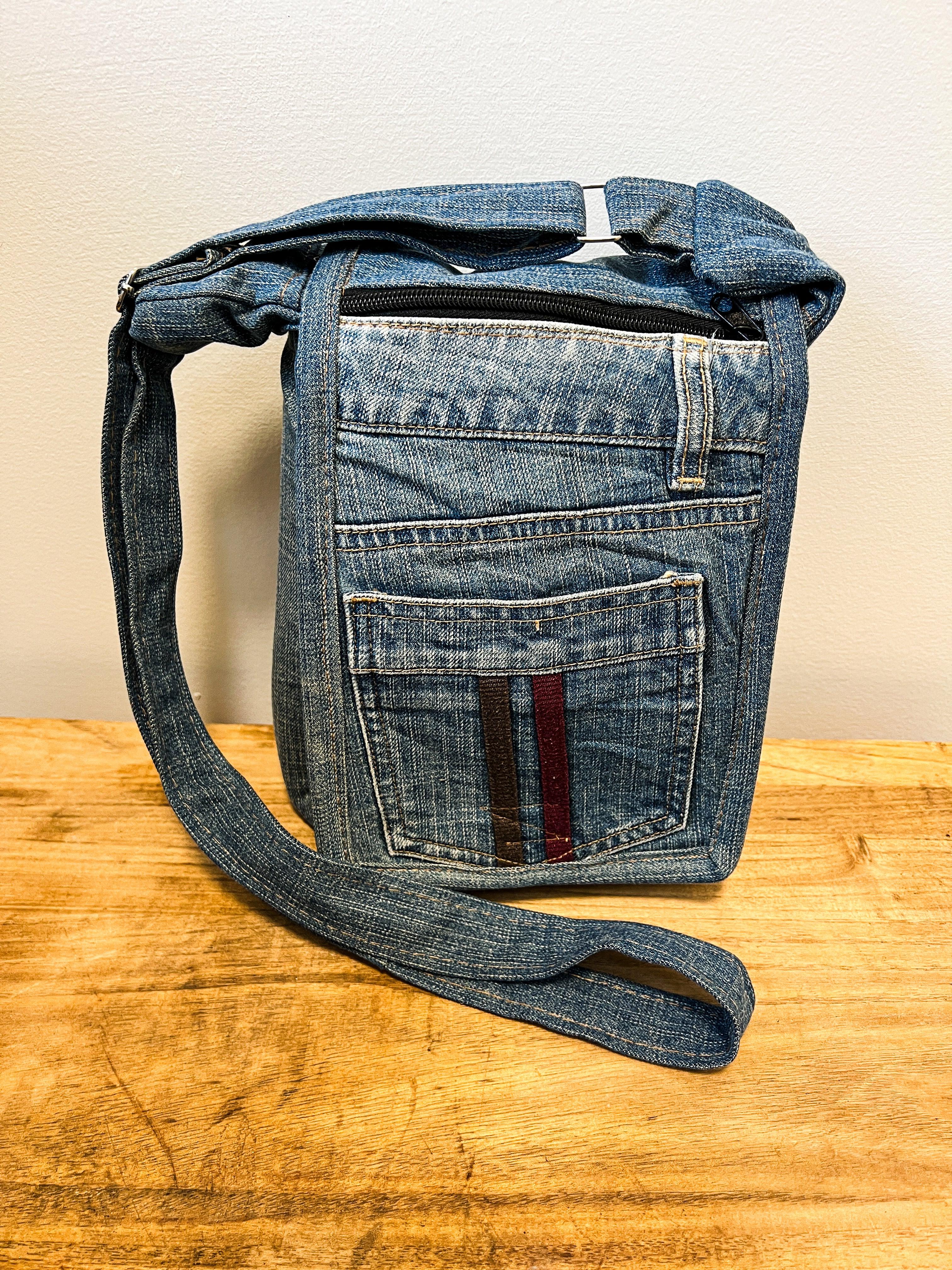 Old Jeans Upcycling Idea. Crafting With Denim, Recycling Old Clothers,  Hobby, Diy Activity Stock Photo, Picture and Royalty Free Image. Image  167053834.