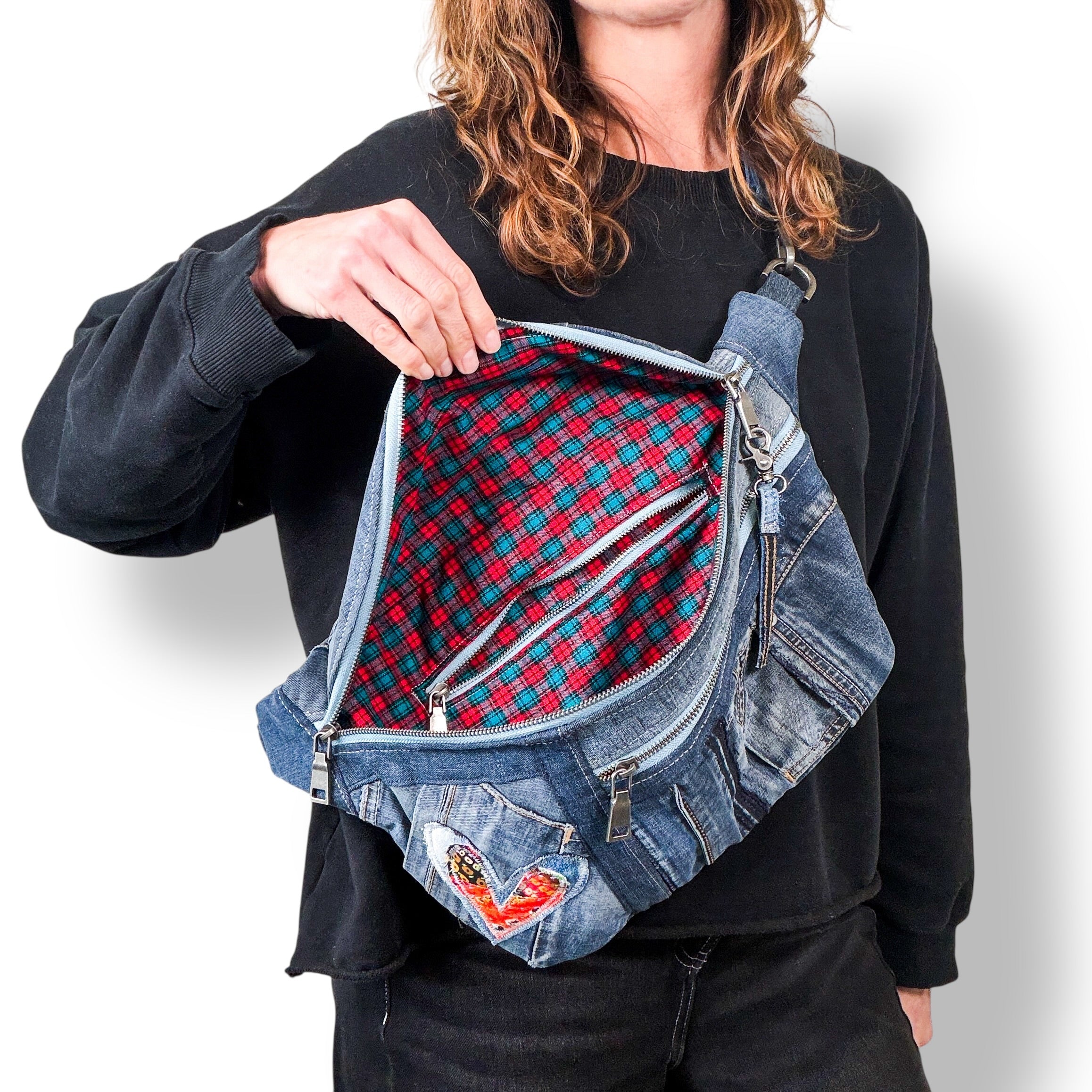 Denim Sling Bag XL
