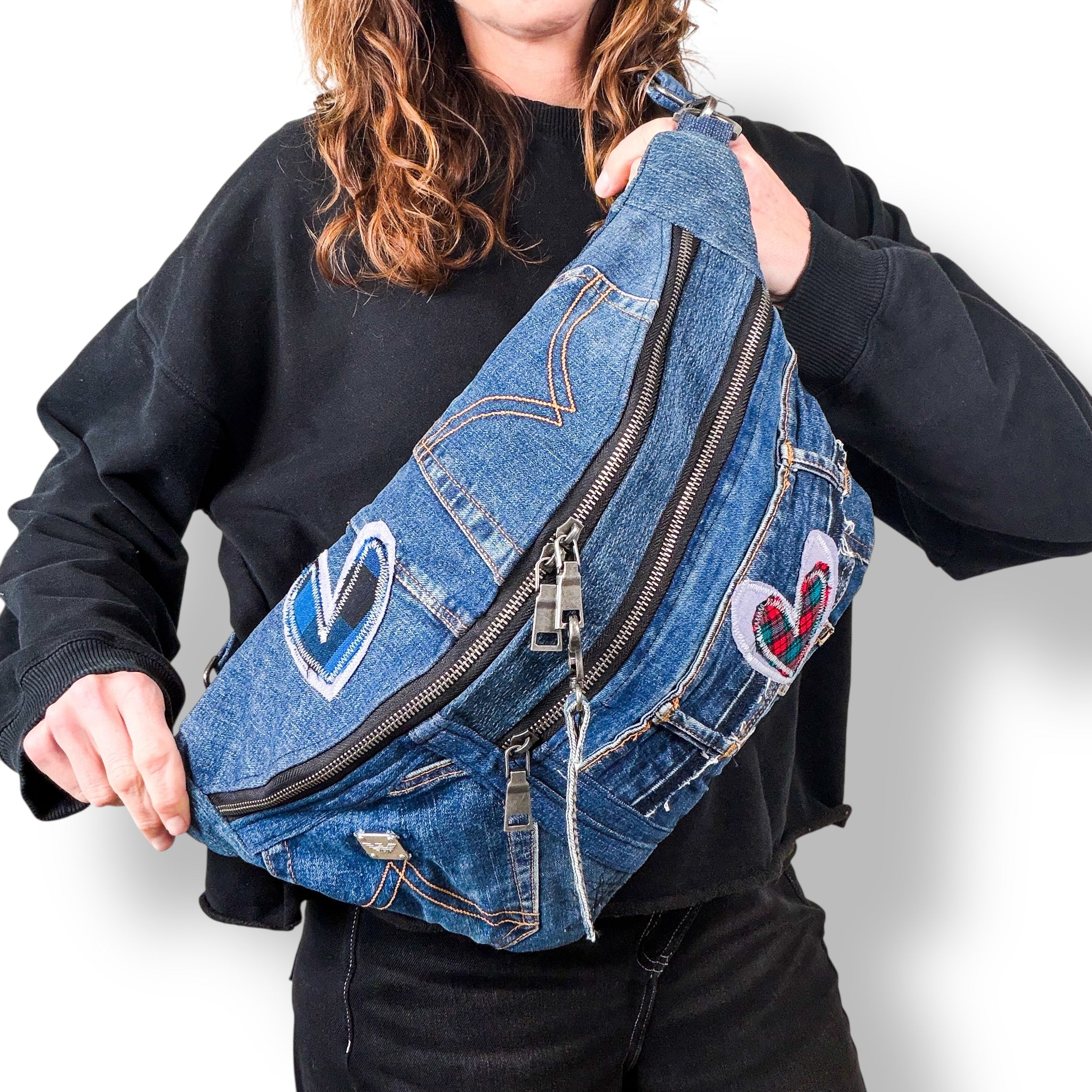 Denim Sling Bag XL – UPCYCLECO