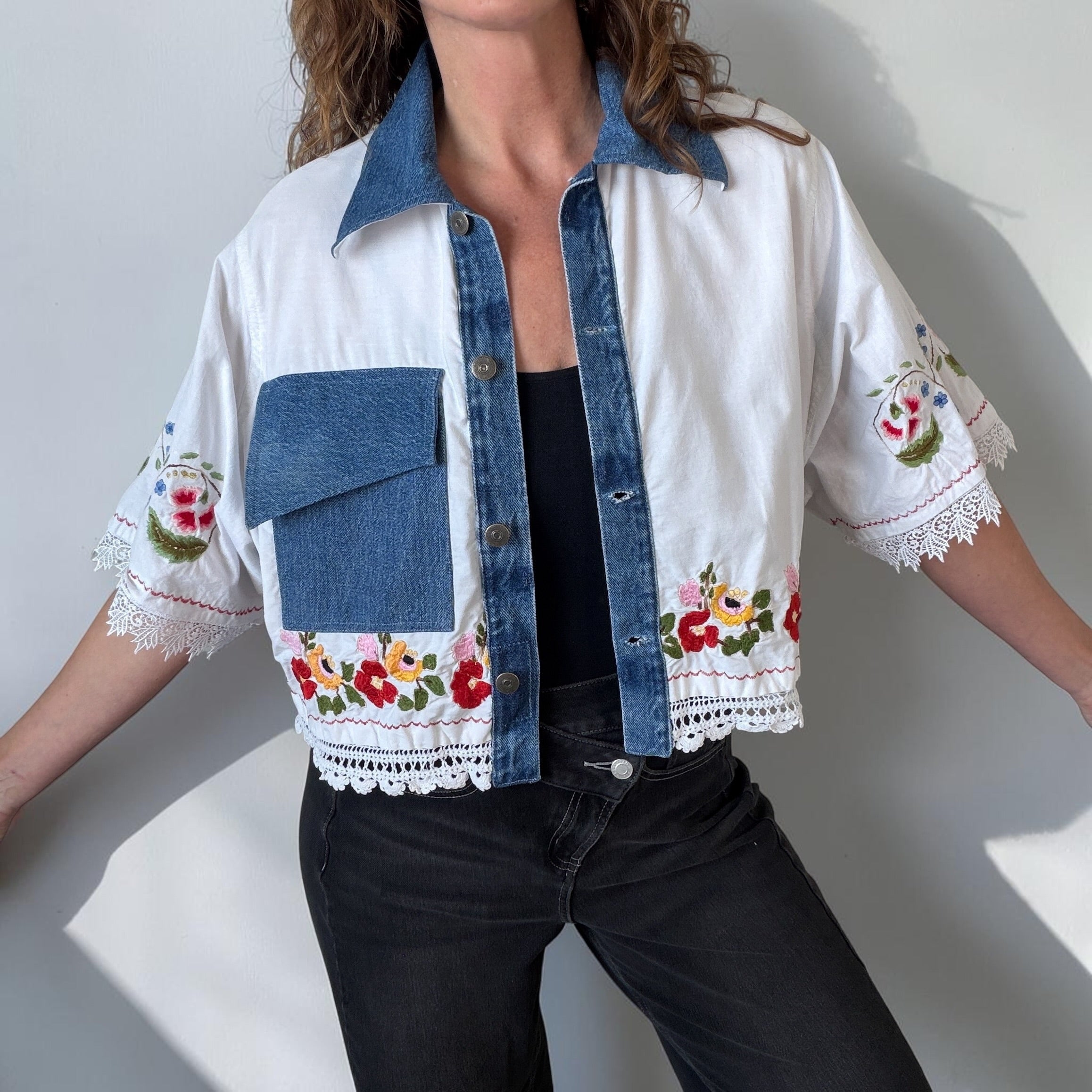 Tablecloth Top + Denim - Medium