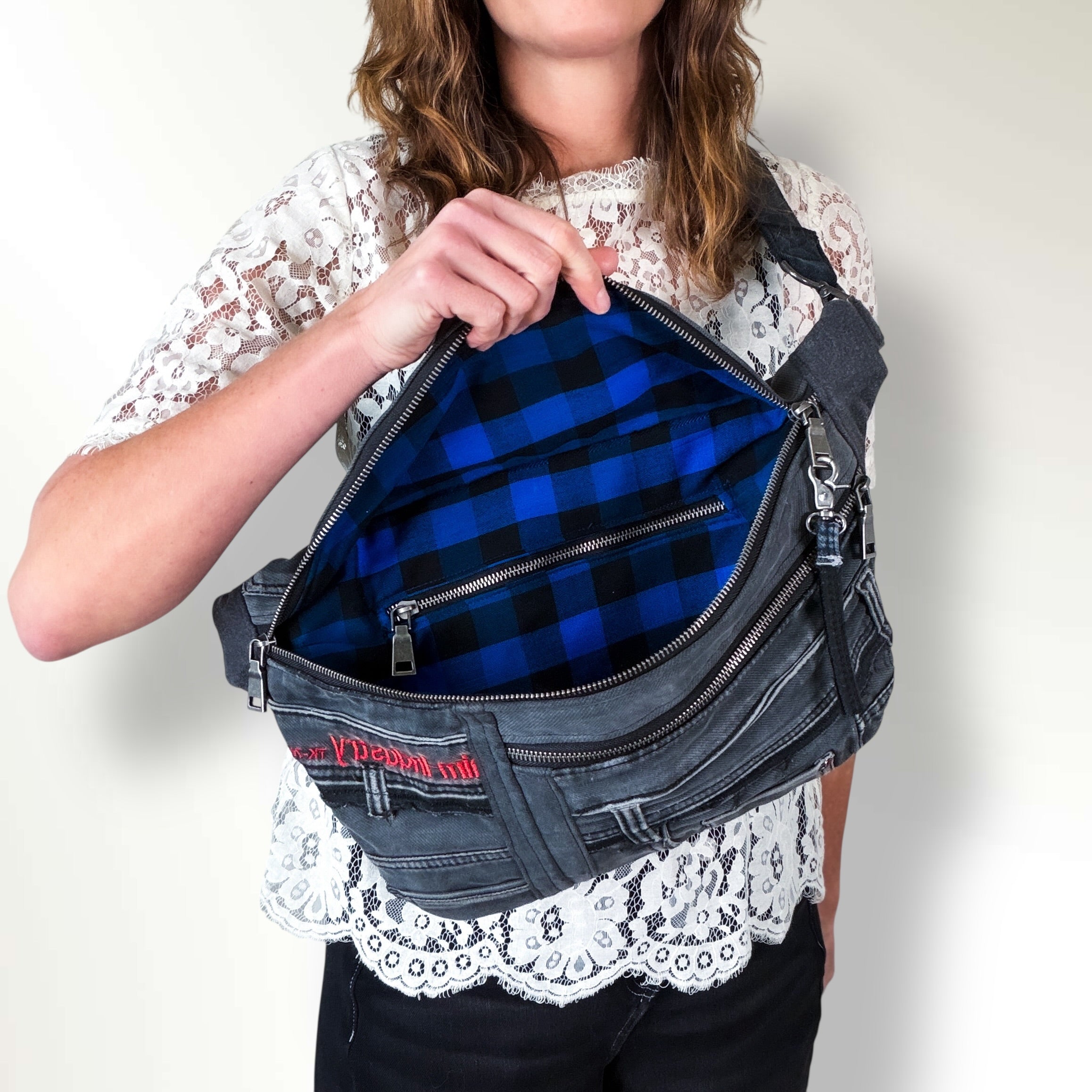 Denim Sling Bag XL