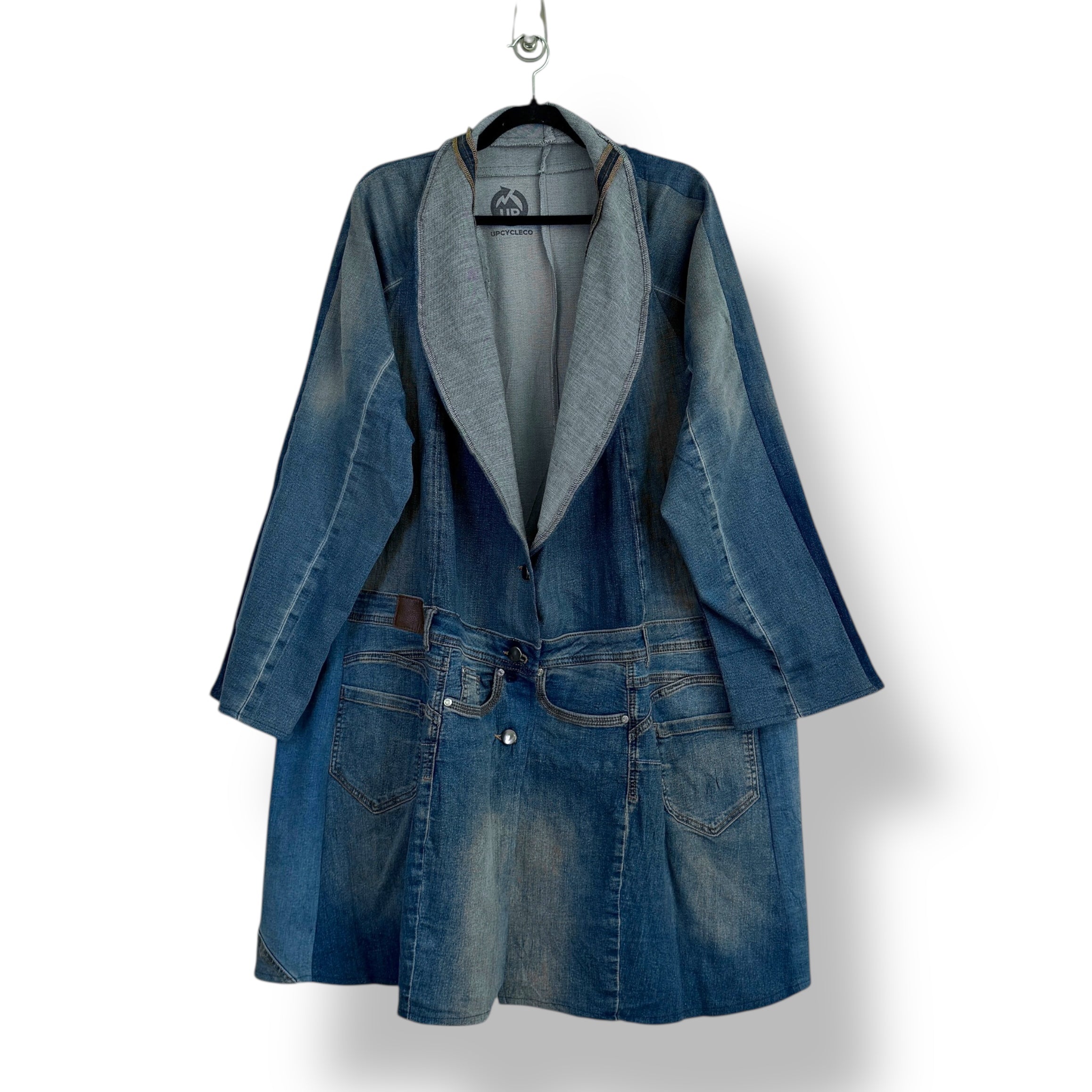 Denim Long Jacket - Oversized +