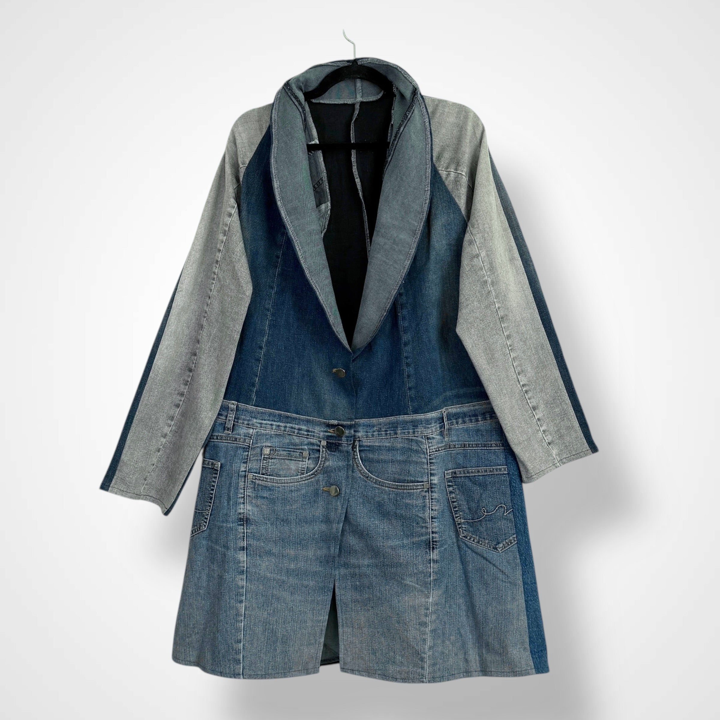 Denim Long Jacket - Oversized